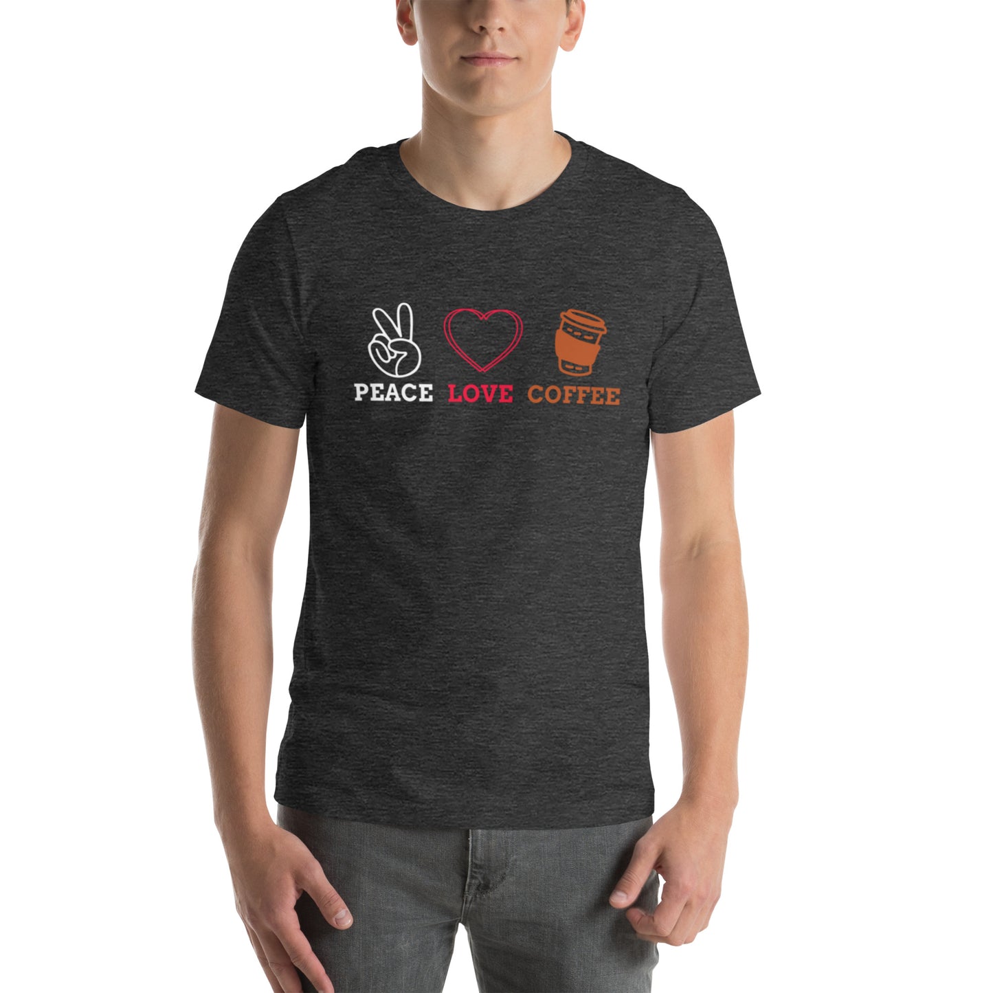 Peace Love Coffee Unisex t-shirt