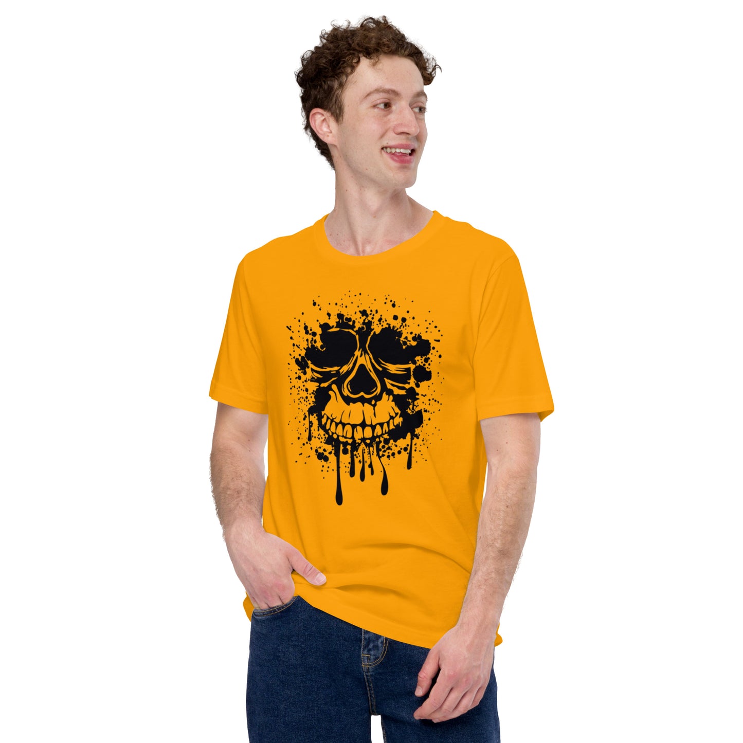 Splatter Skull Unisex t-shirt