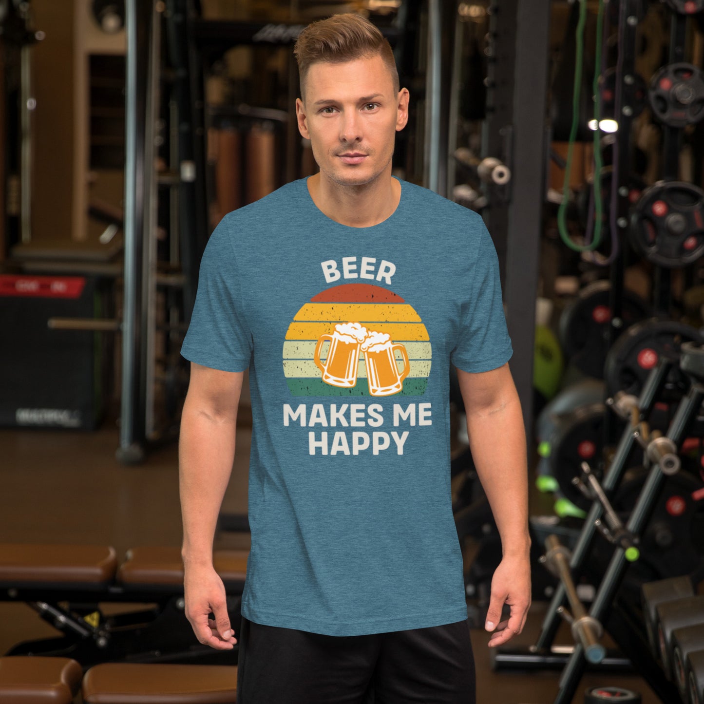 Beer Makes Me Happy Unisex t-shirt
