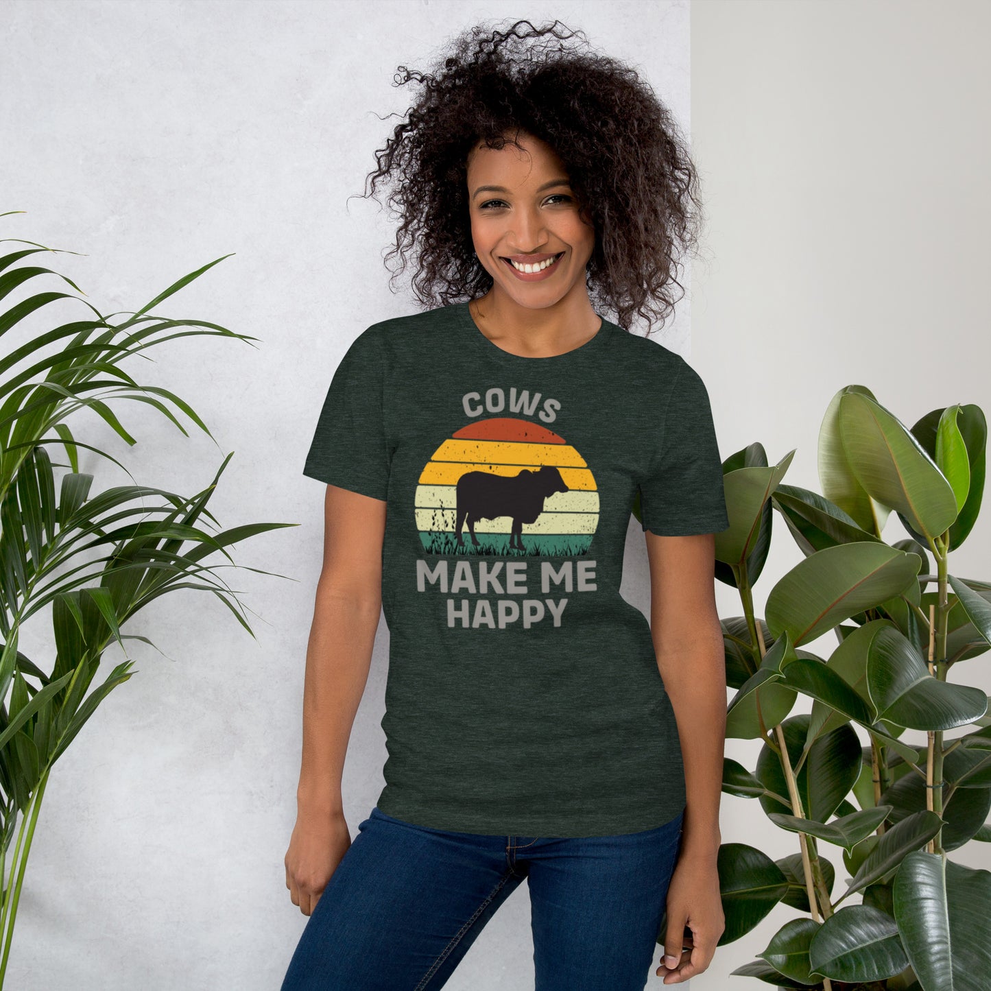 Cows Make Me Happy Unisex t-shirt