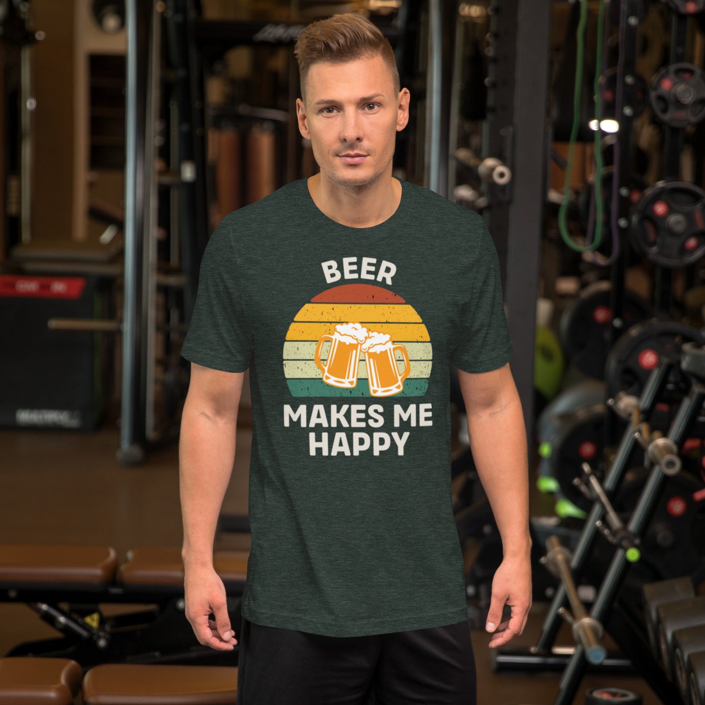 Beer Makes Me Happy Unisex t-shirt