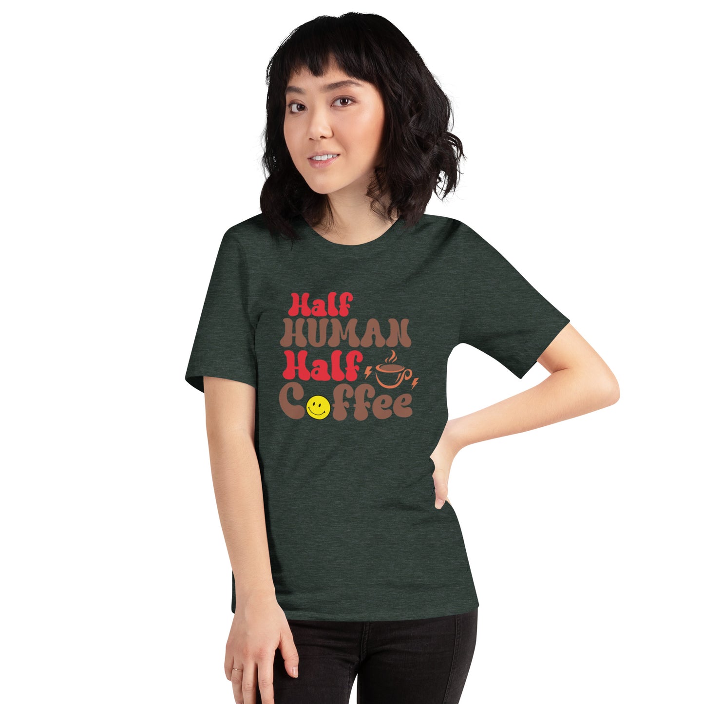 Half Human Half Coffee Unisex t-shirt