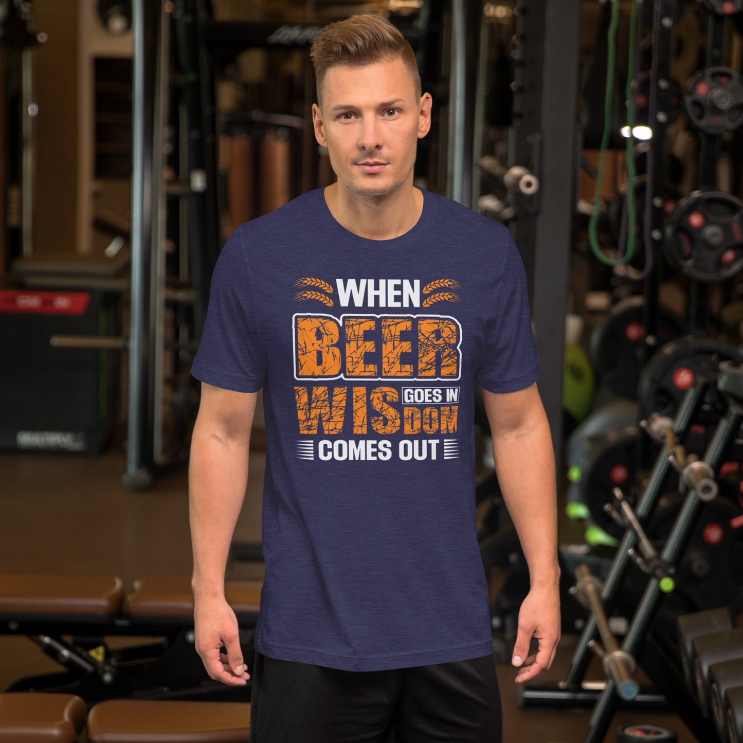 When Beer Goes In Wisdom Comes Out Unisex t-shirt