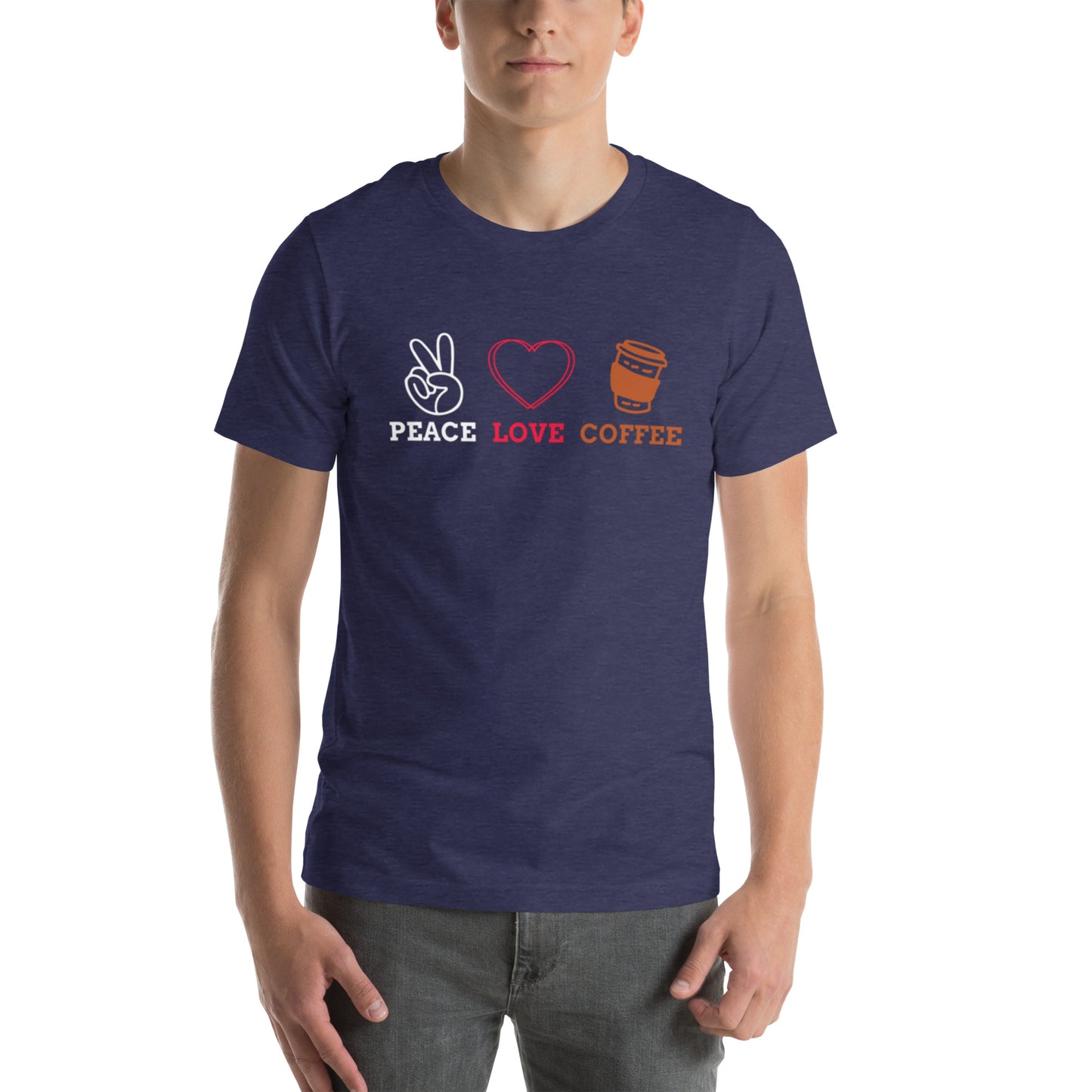 Peace Love Coffee Unisex t-shirt