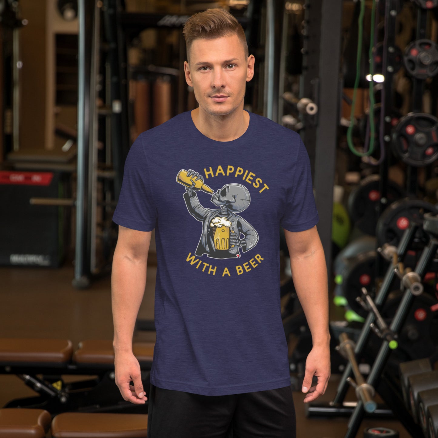 Happiest With A Beer Unisex t-shirt