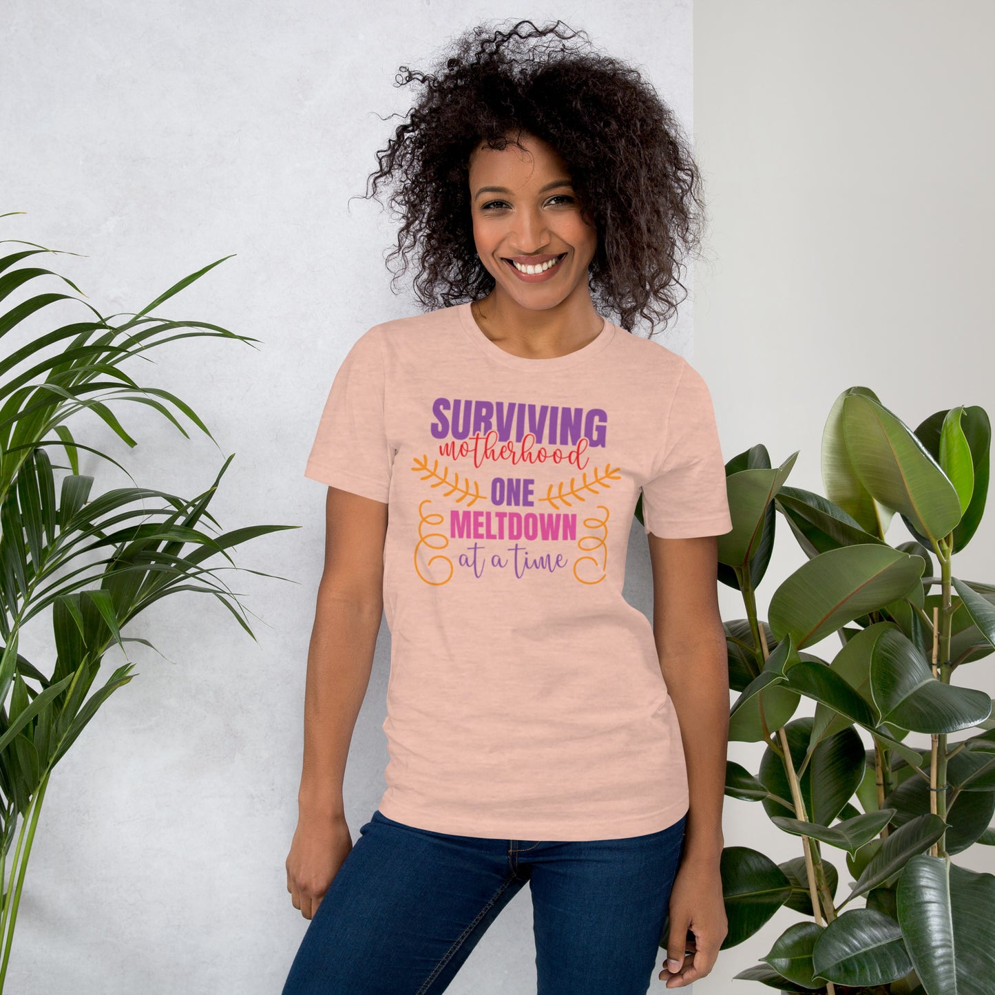 Surviving Motherhood One Meltdown At A Time Unisex t-shirt