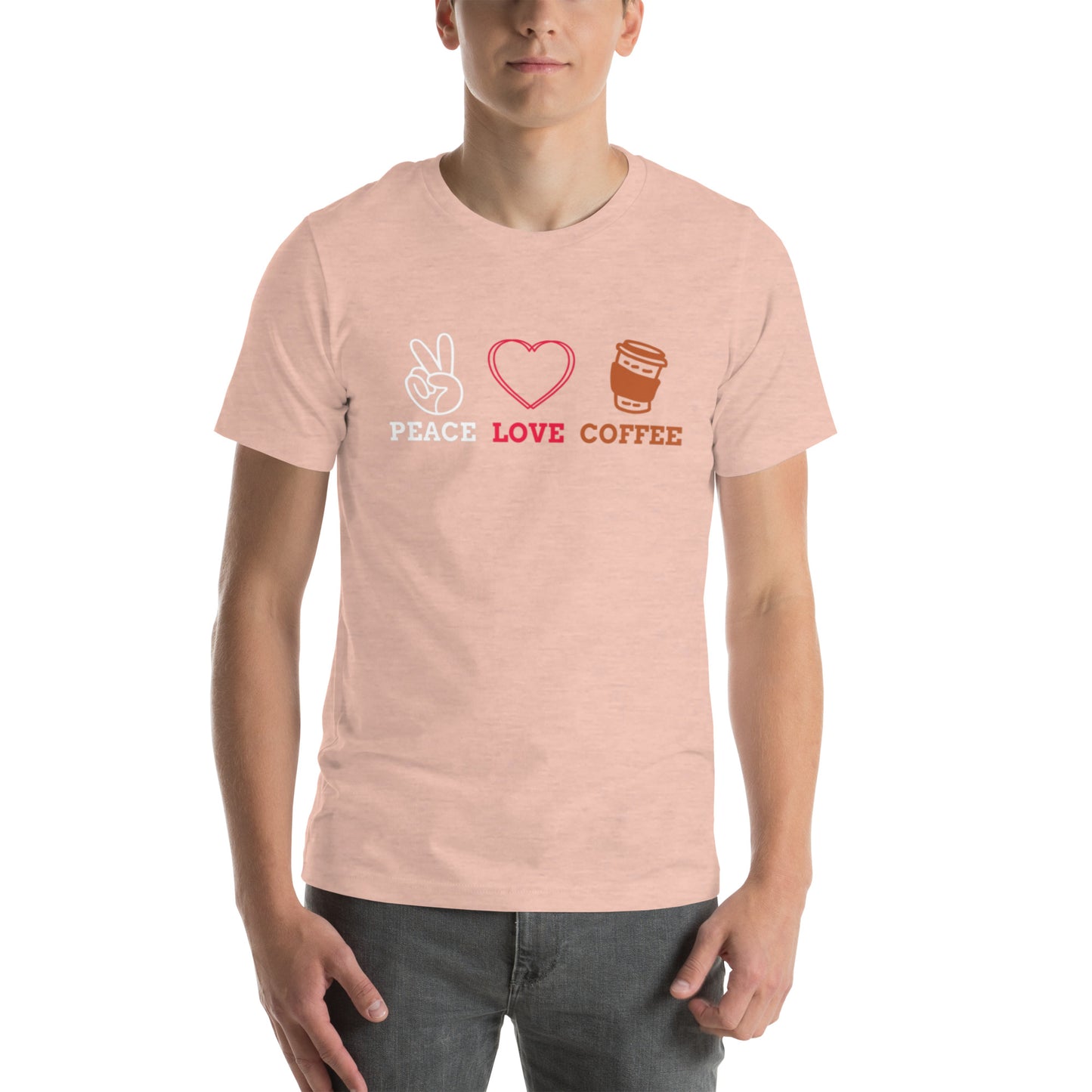 Peace Love Coffee Unisex t-shirt