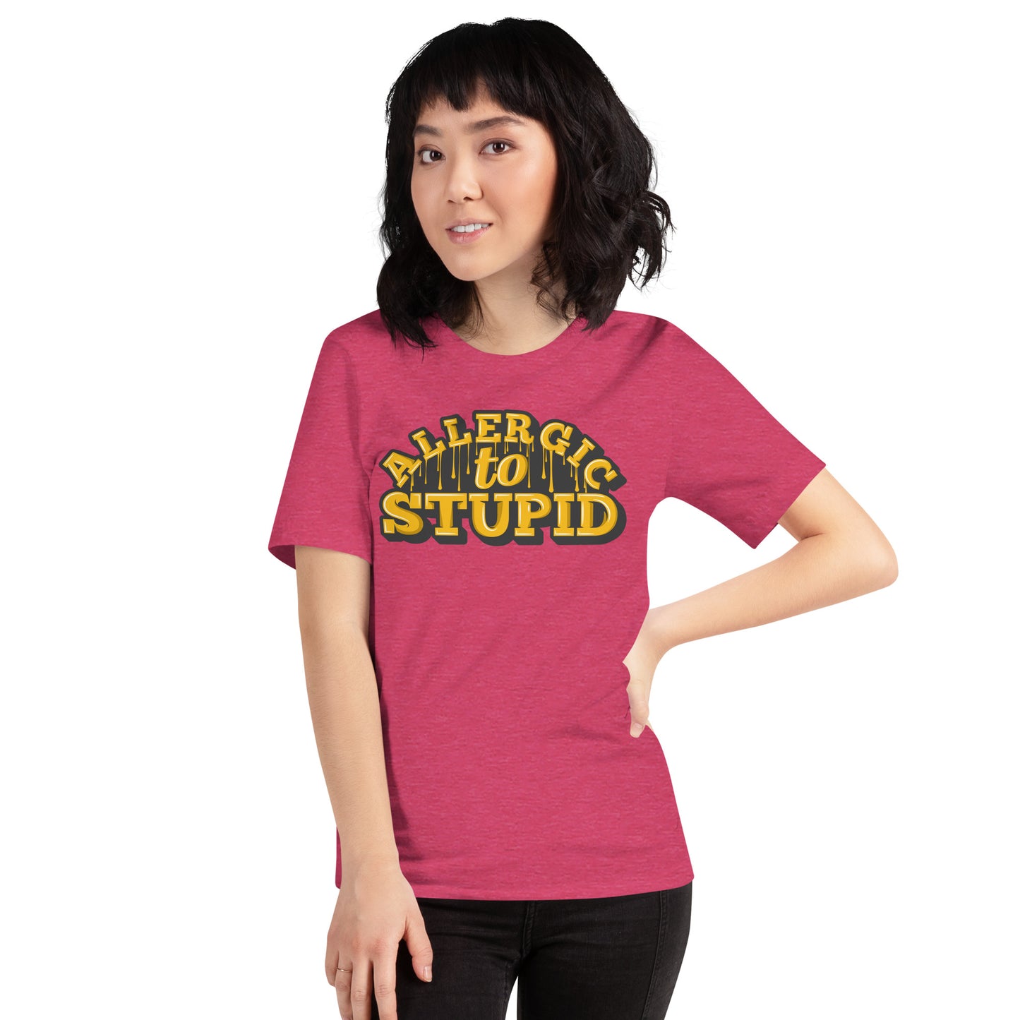 Allergic To Stupid Unisex t-shirt