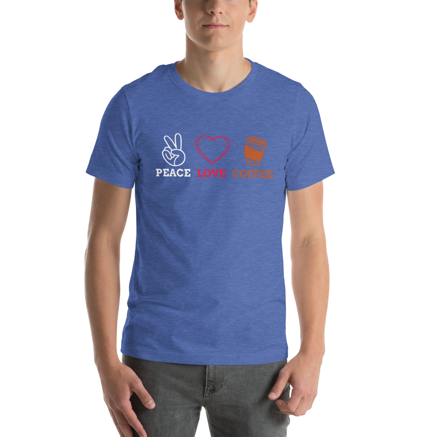 Peace Love Coffee Unisex t-shirt