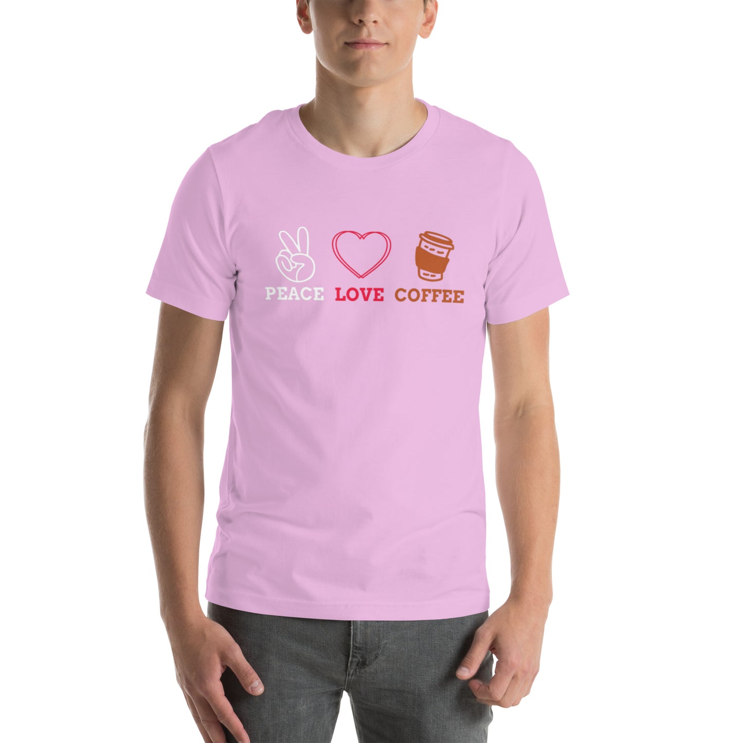 Peace Love Coffee Unisex t-shirt