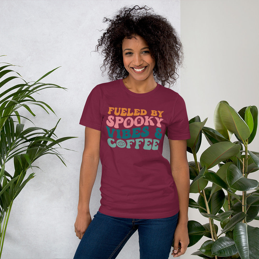 Fueled by Spooky Vibes & Coffee Unisex t-shirt