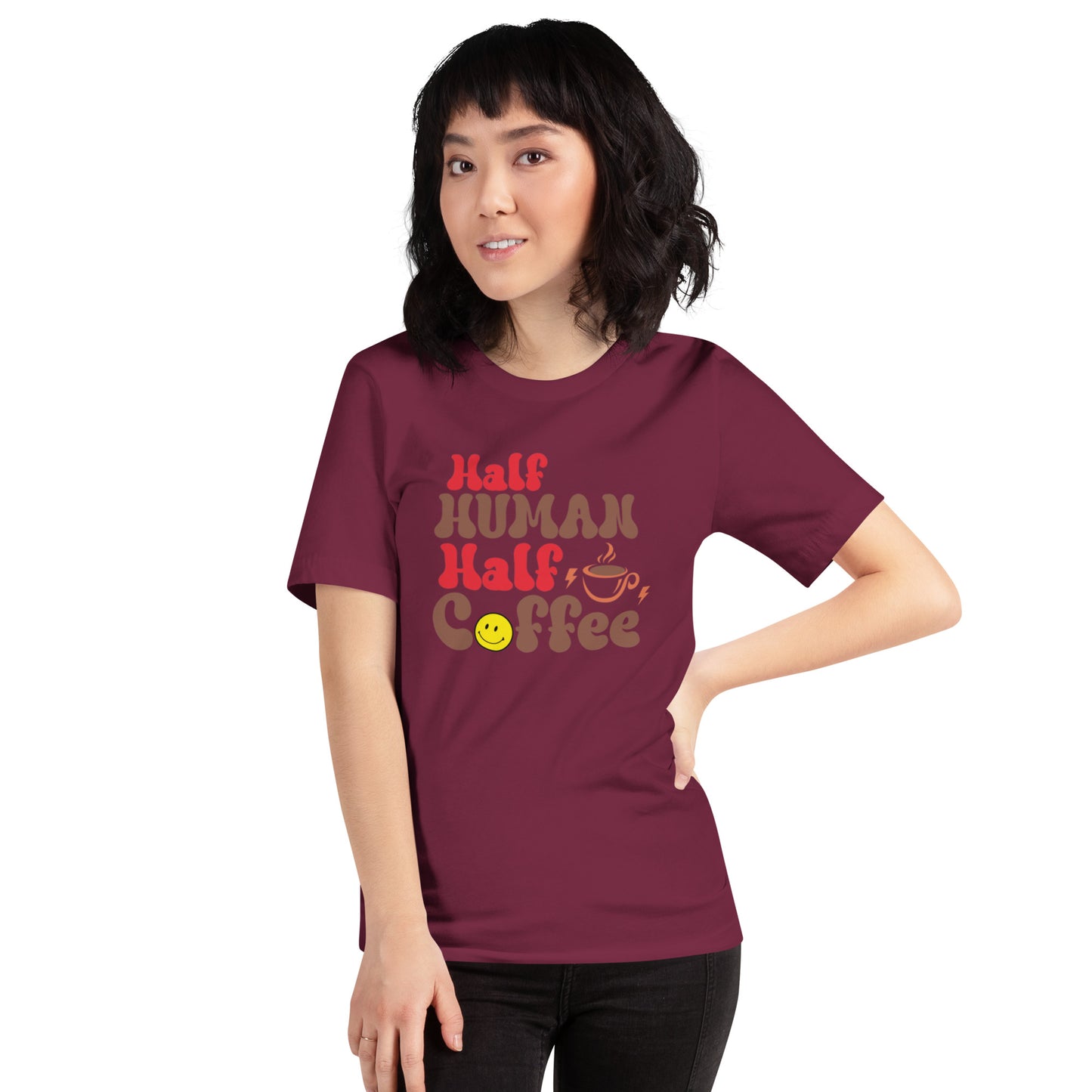 Half Human Half Coffee Unisex t-shirt