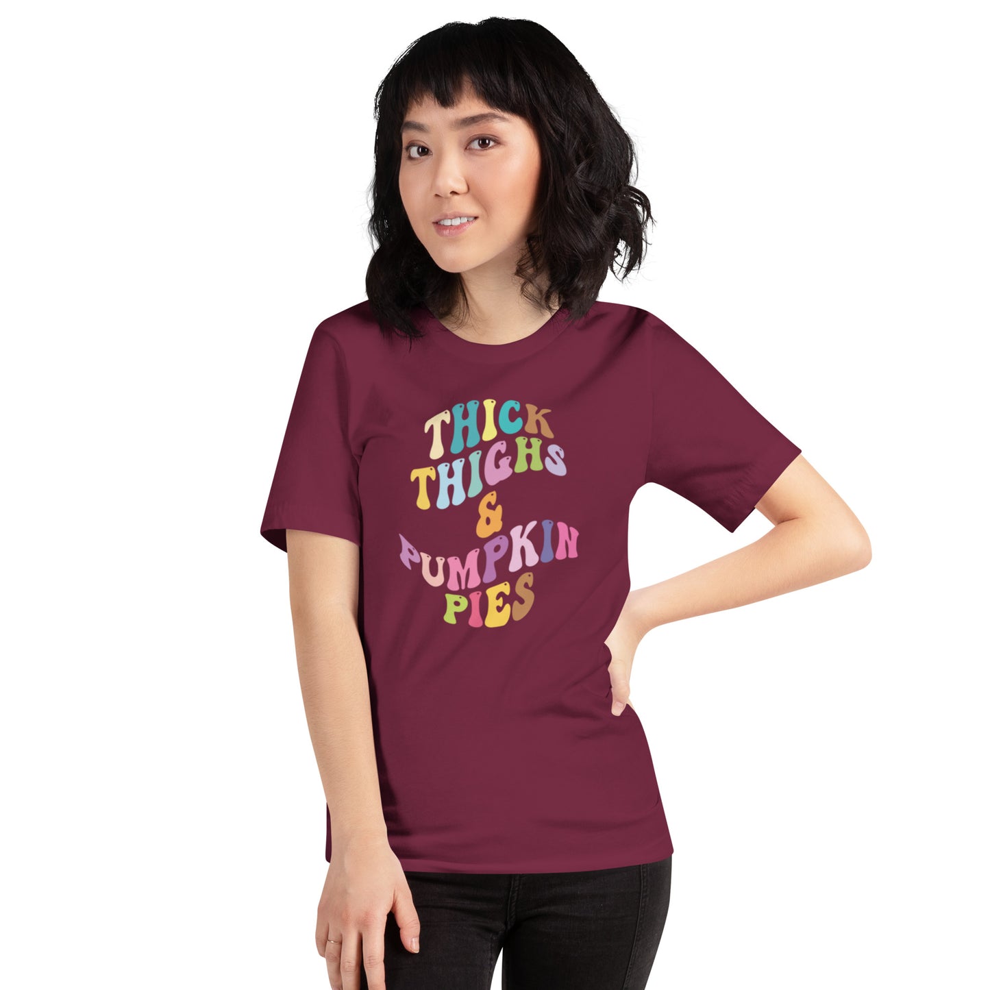 Thick Thighs & Pumpkin Pies Unisex t-shirt