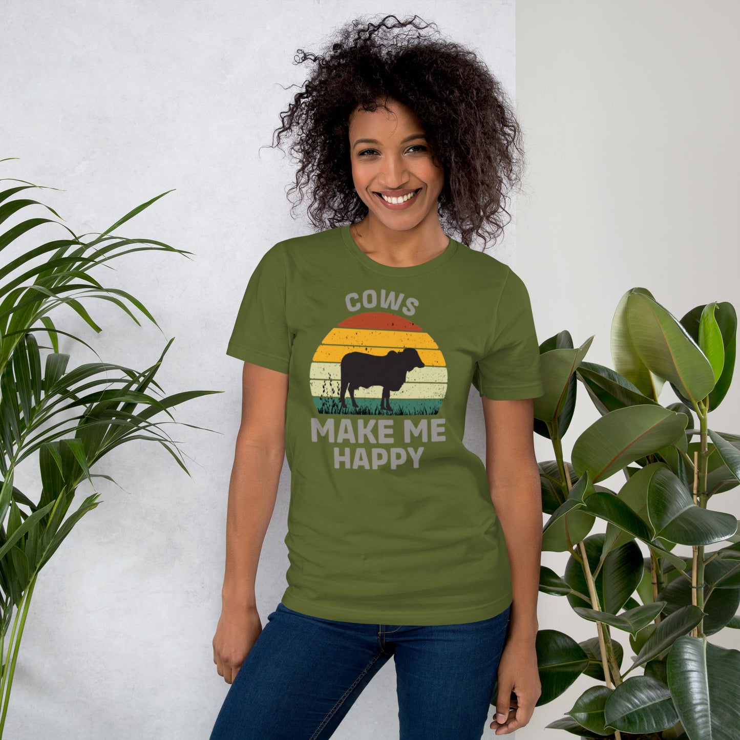 Cows Make Me Happy Unisex t-shirt