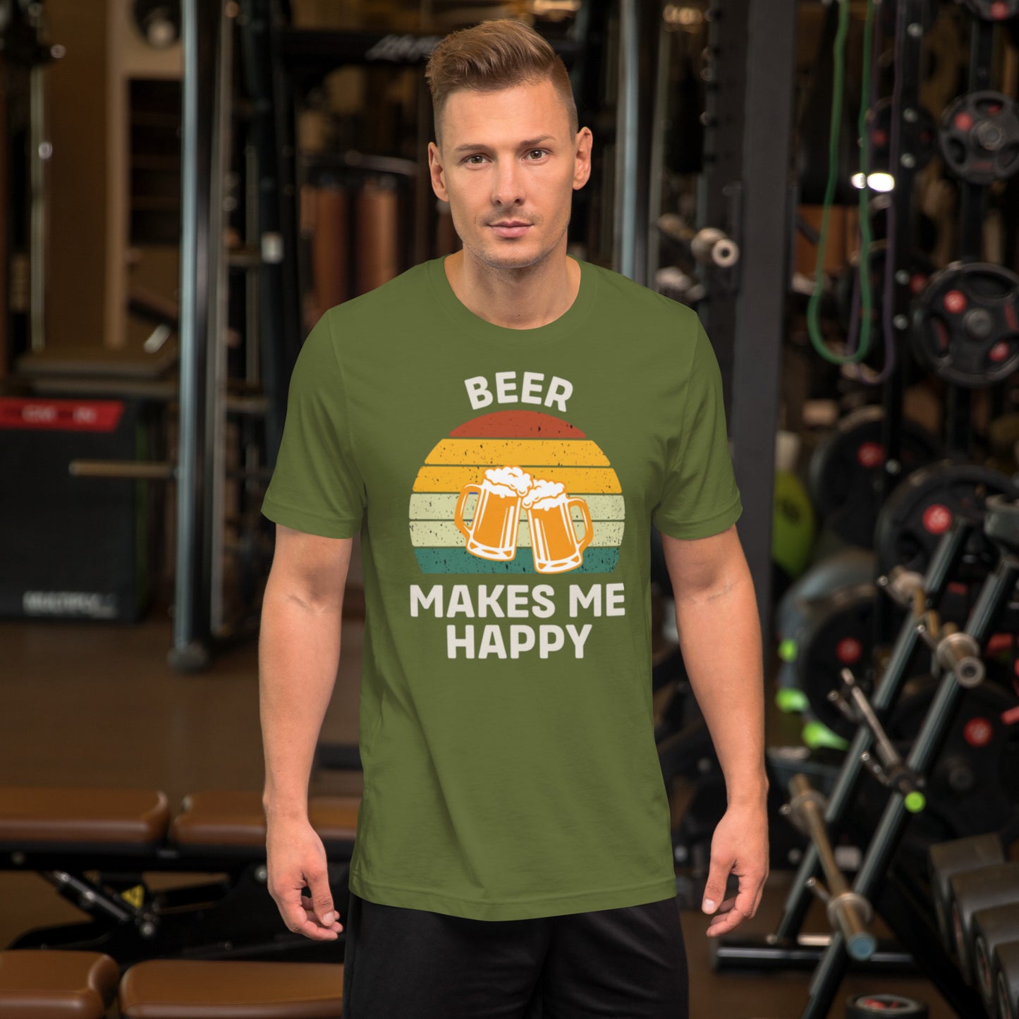 Beer Makes Me Happy Unisex t-shirt