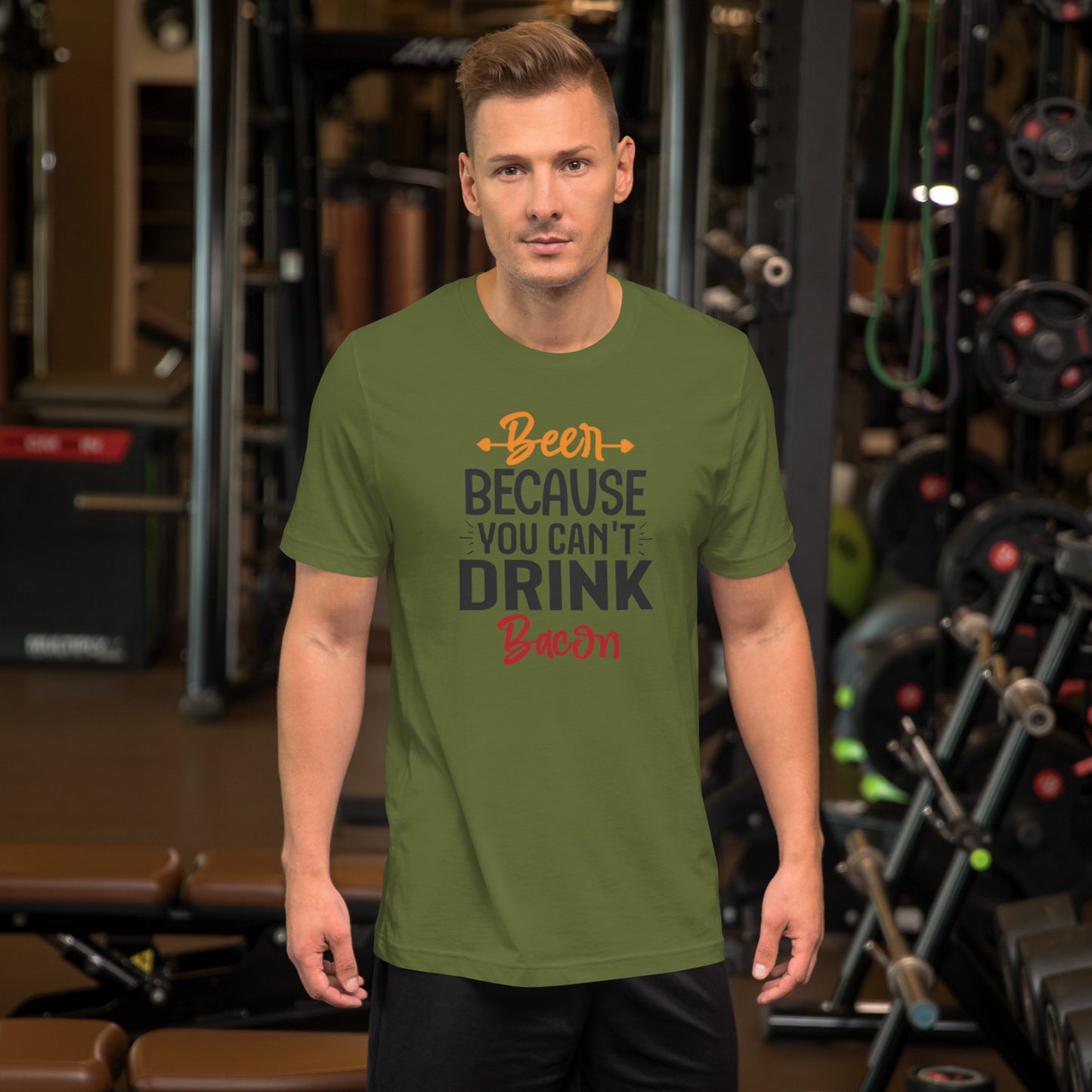 Beer Because You Can't Drink Bacon Unisex t-shirt