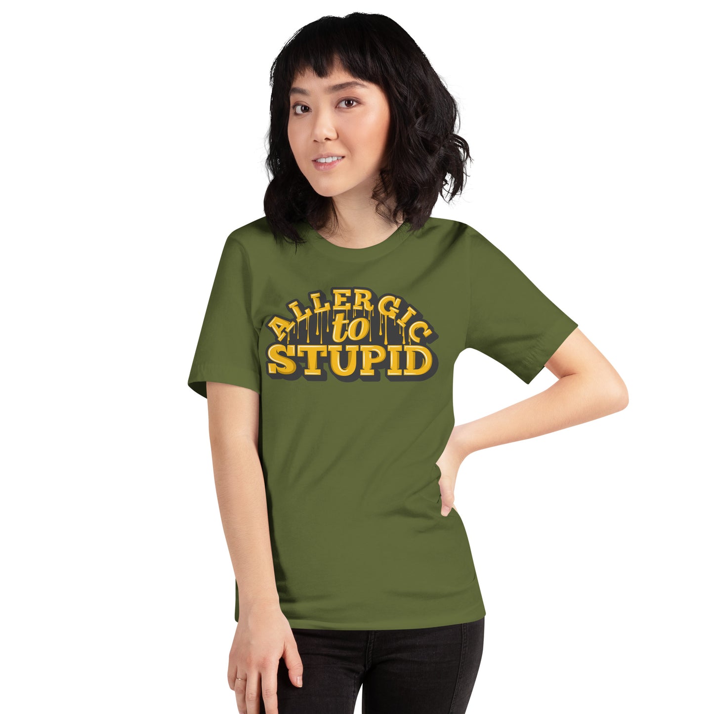 Allergic To Stupid Unisex t-shirt