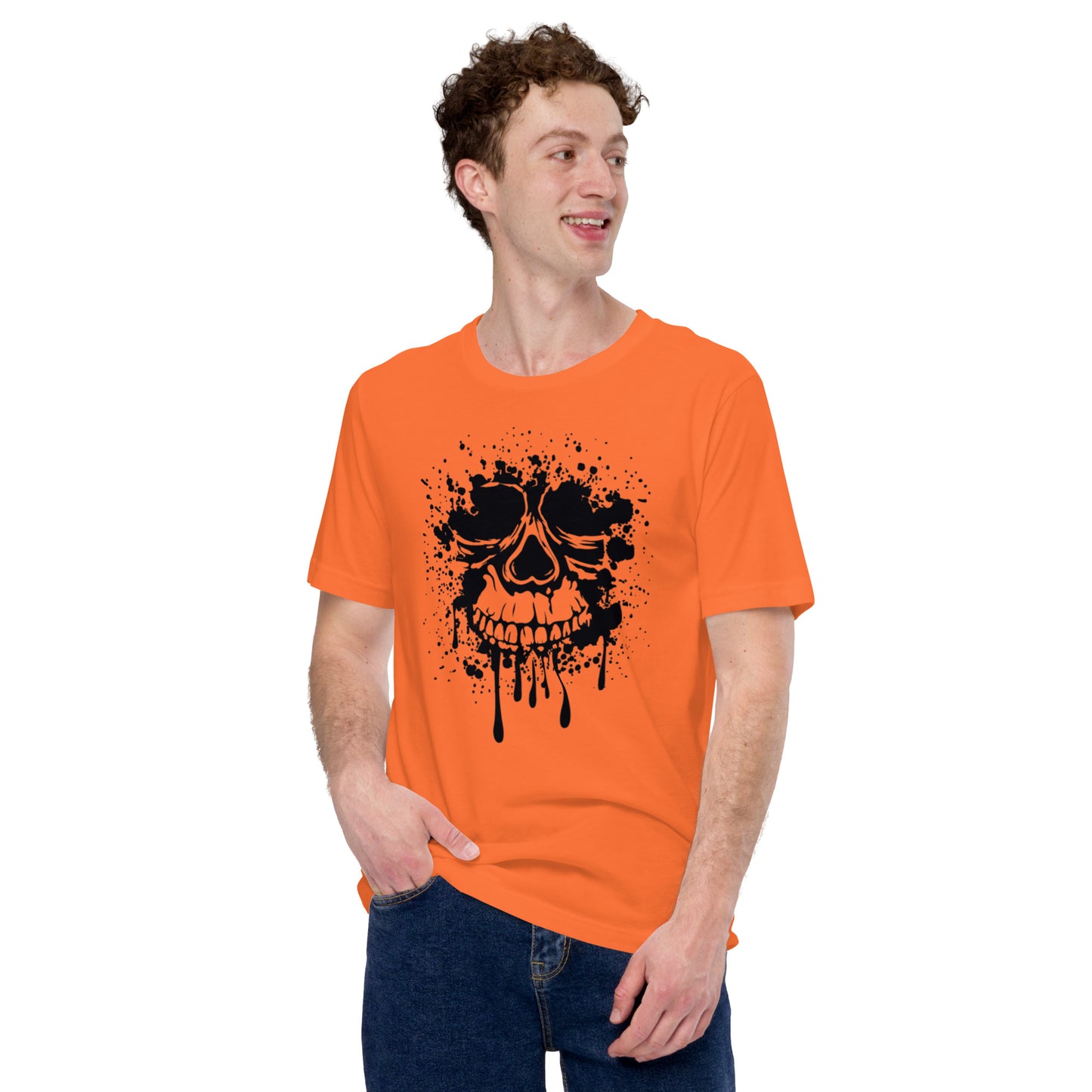 Splatter Skull Unisex t-shirt