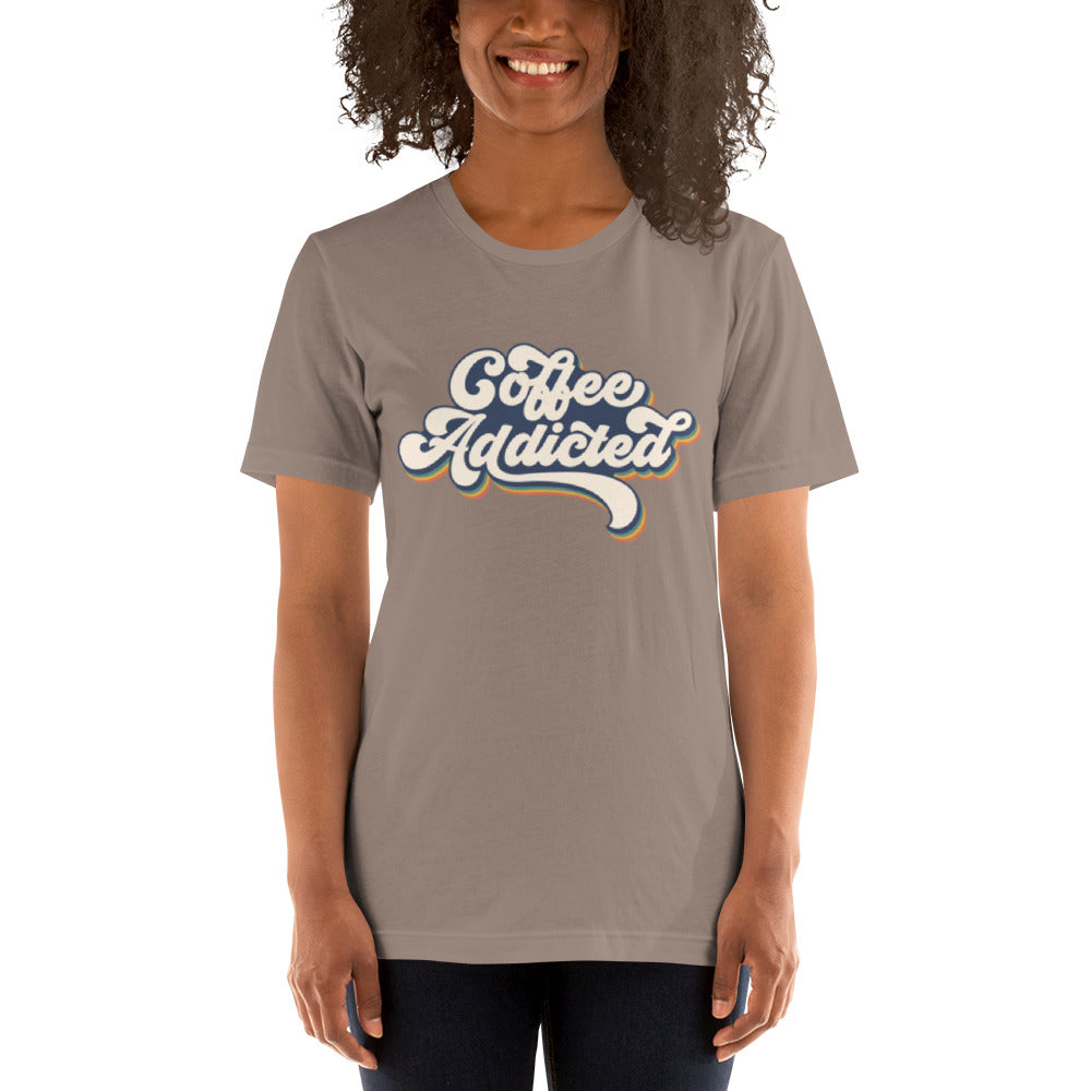 Coffee Addicted Retro Unisex t-shirt