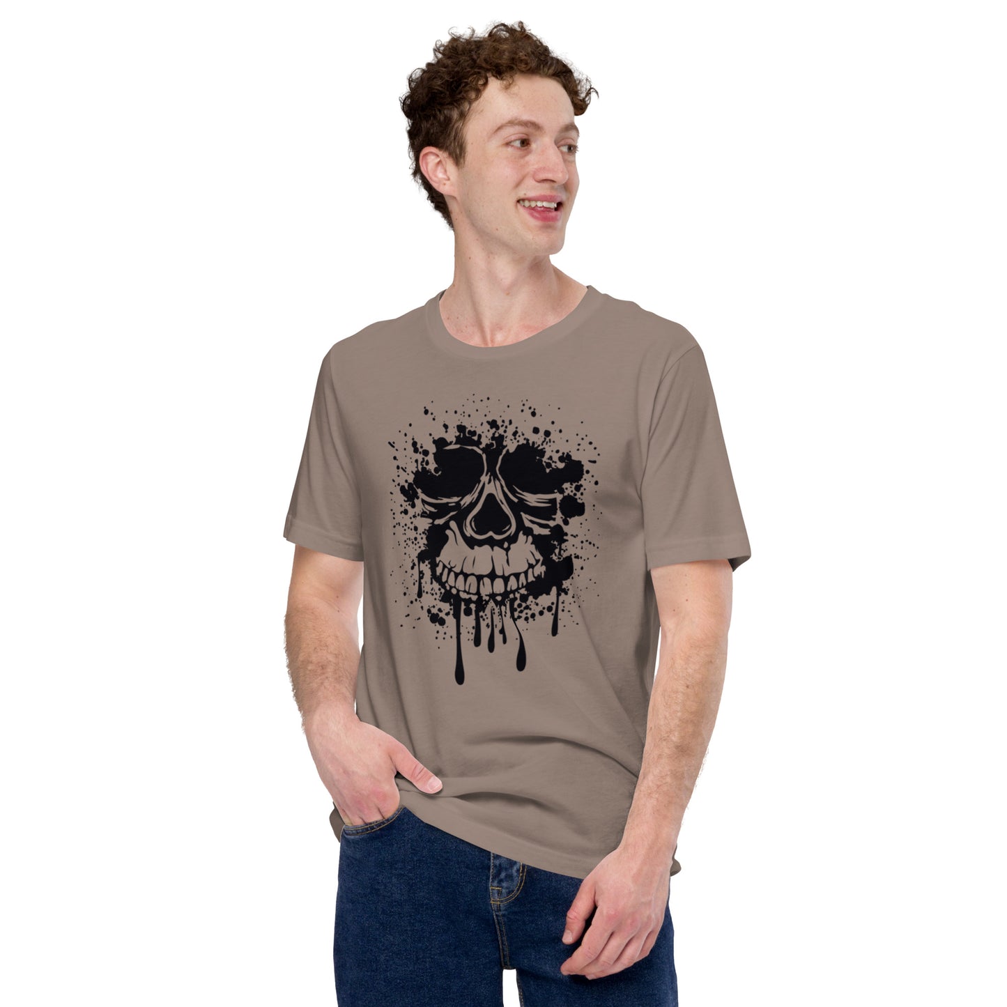 Splatter Skull Unisex t-shirt