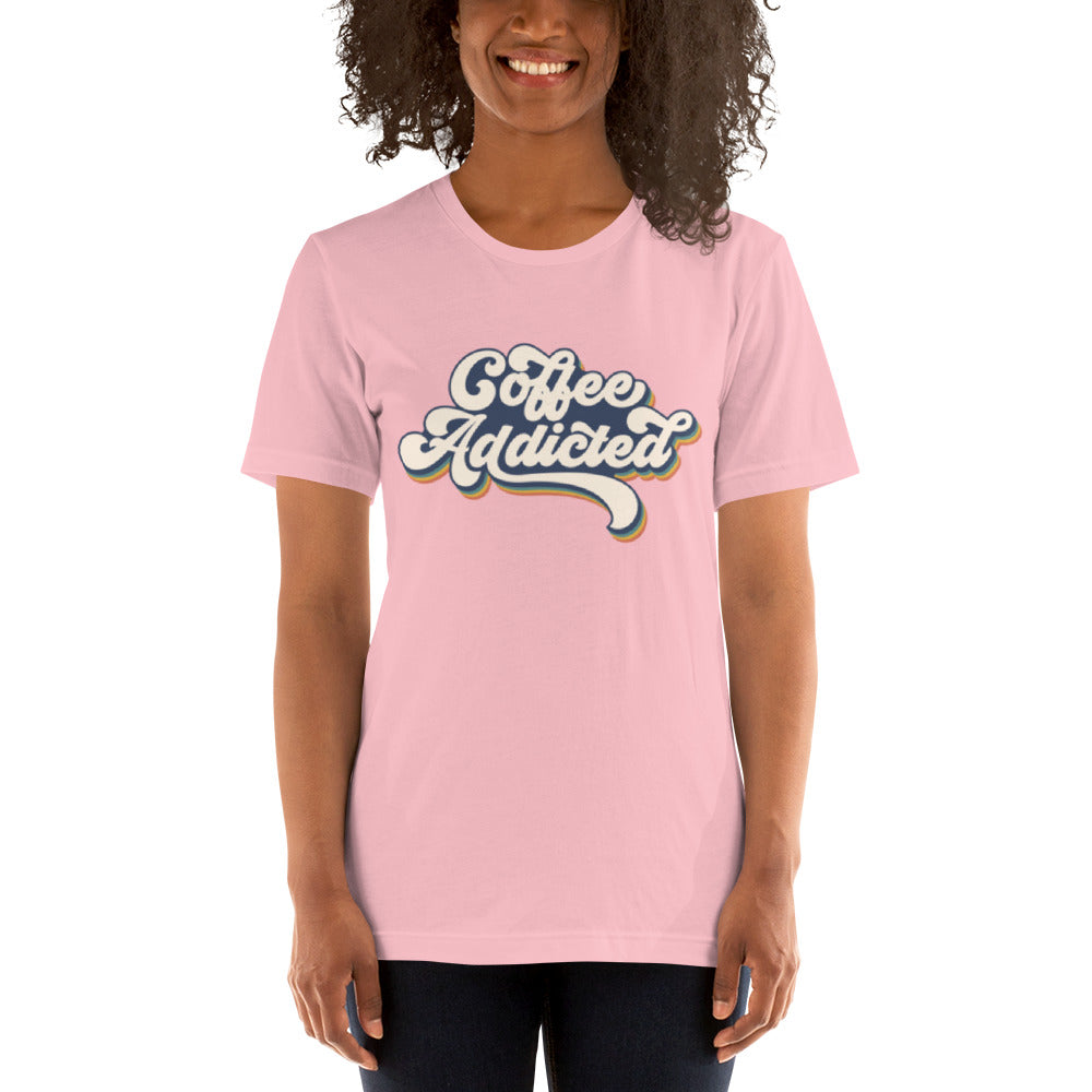 Coffee Addicted Retro Unisex t-shirt