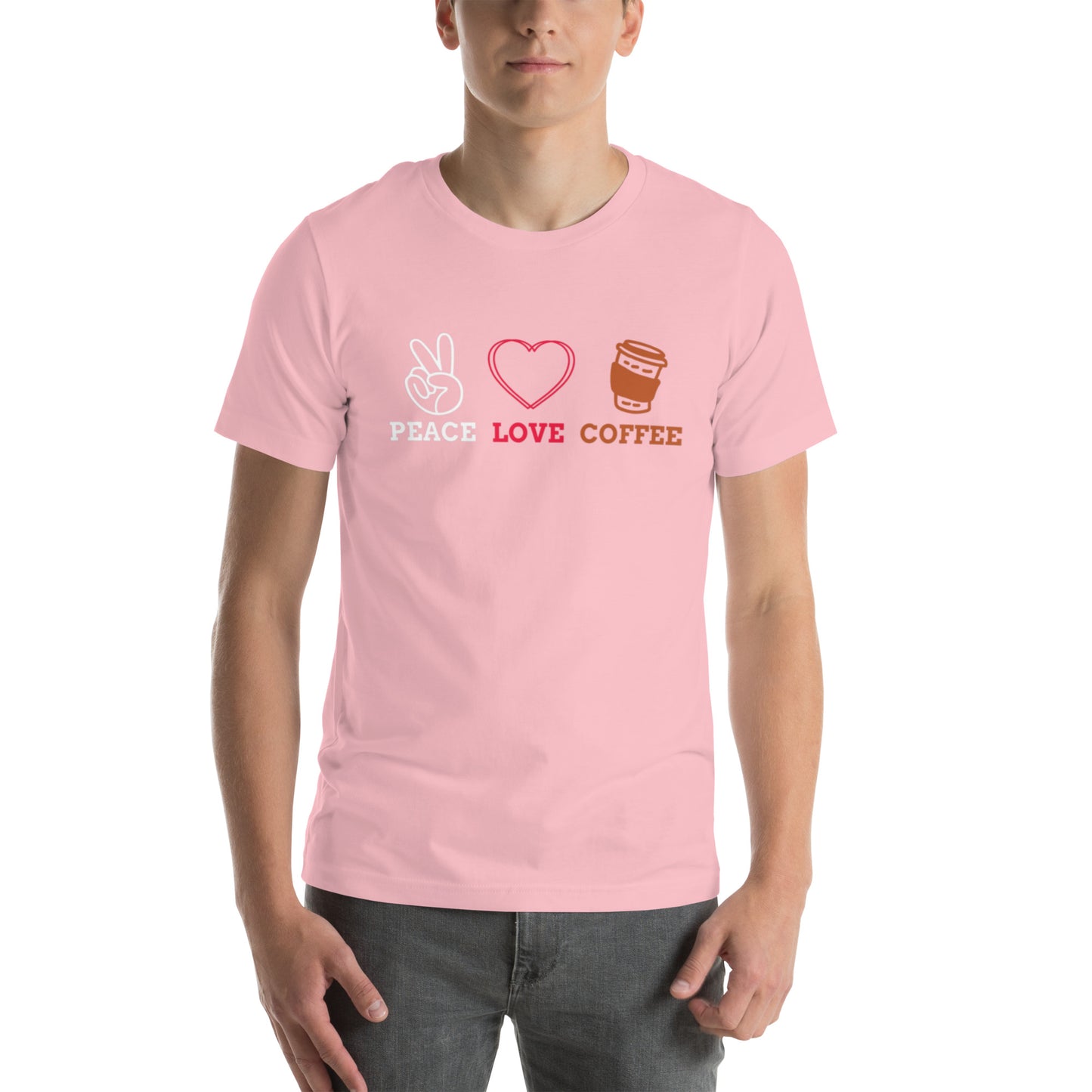 Peace Love Coffee Unisex t-shirt