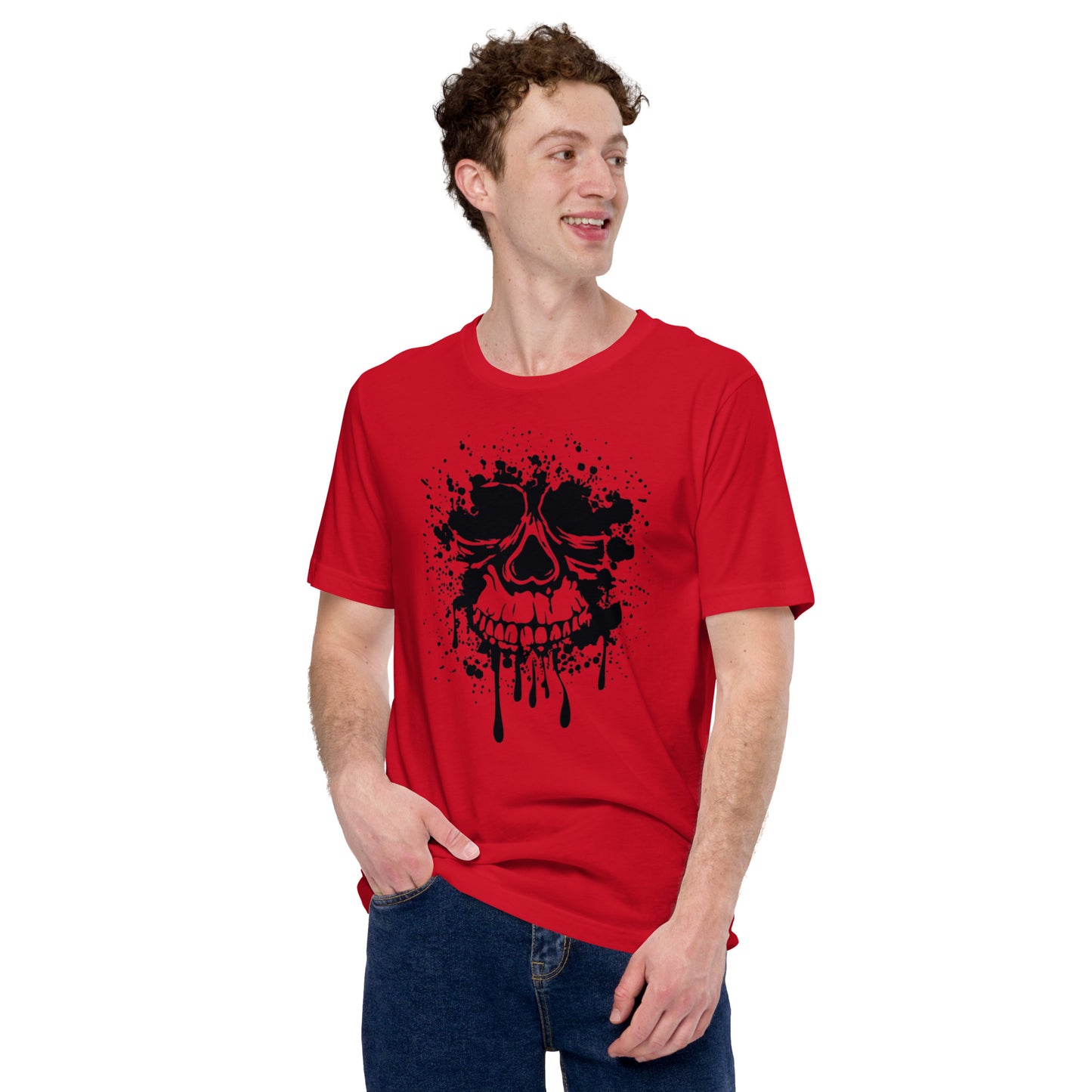 Splatter Skull Unisex t-shirt