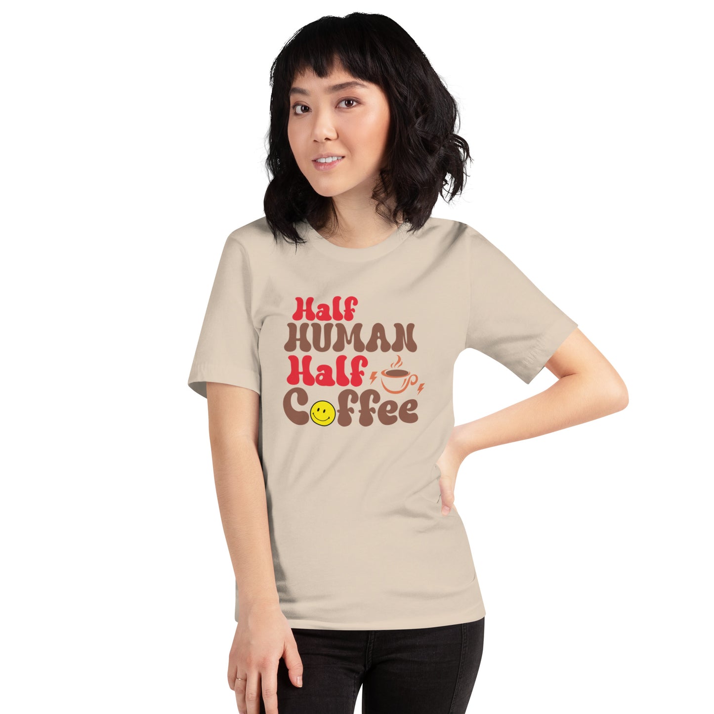 Half Human Half Coffee Unisex t-shirt