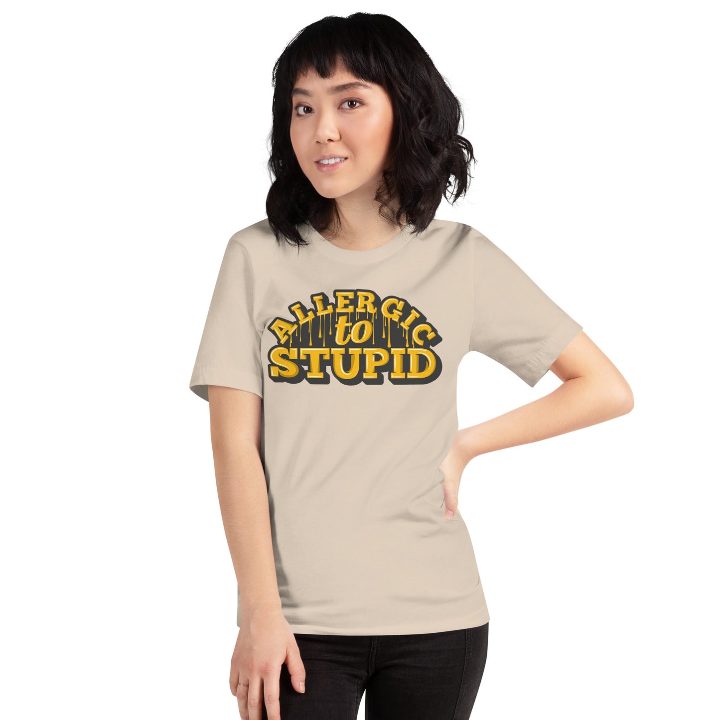 Allergic To Stupid Unisex t-shirt
