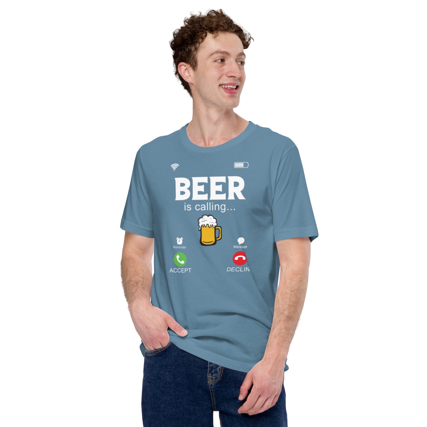 BEER is calling.... Unisex t-shirt