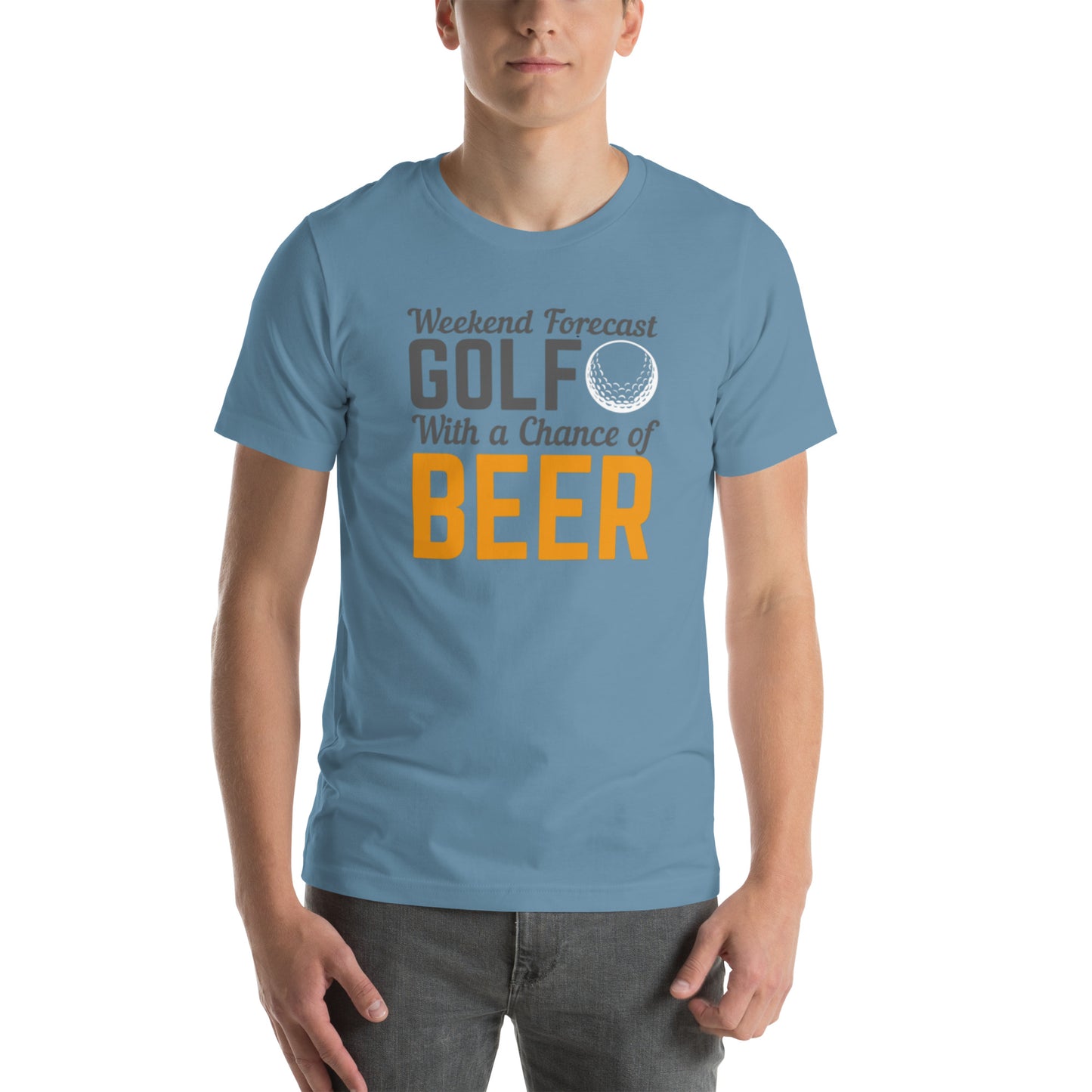 Weekend Forecast Golf With A Chance Of Beer Unisex t-shirt
