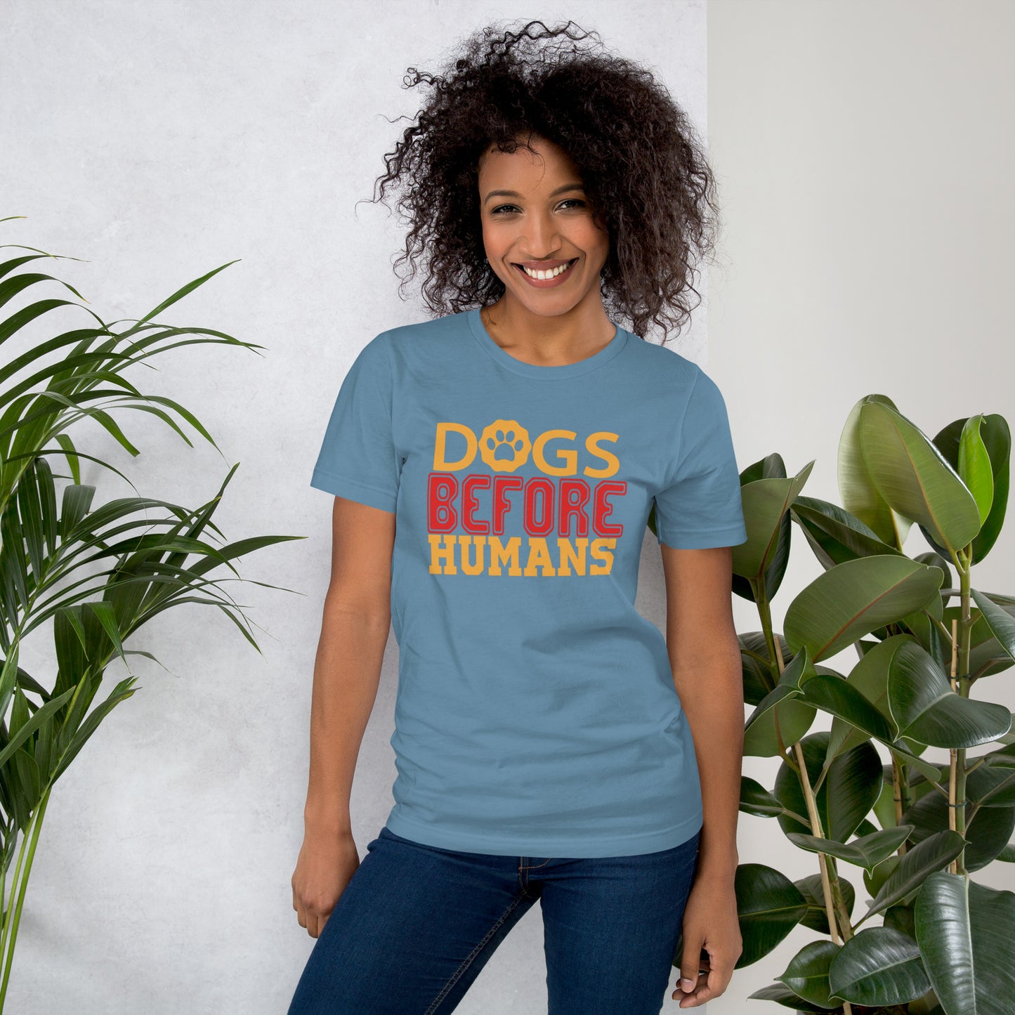 Dogs Before Humans Unisex t-shirt