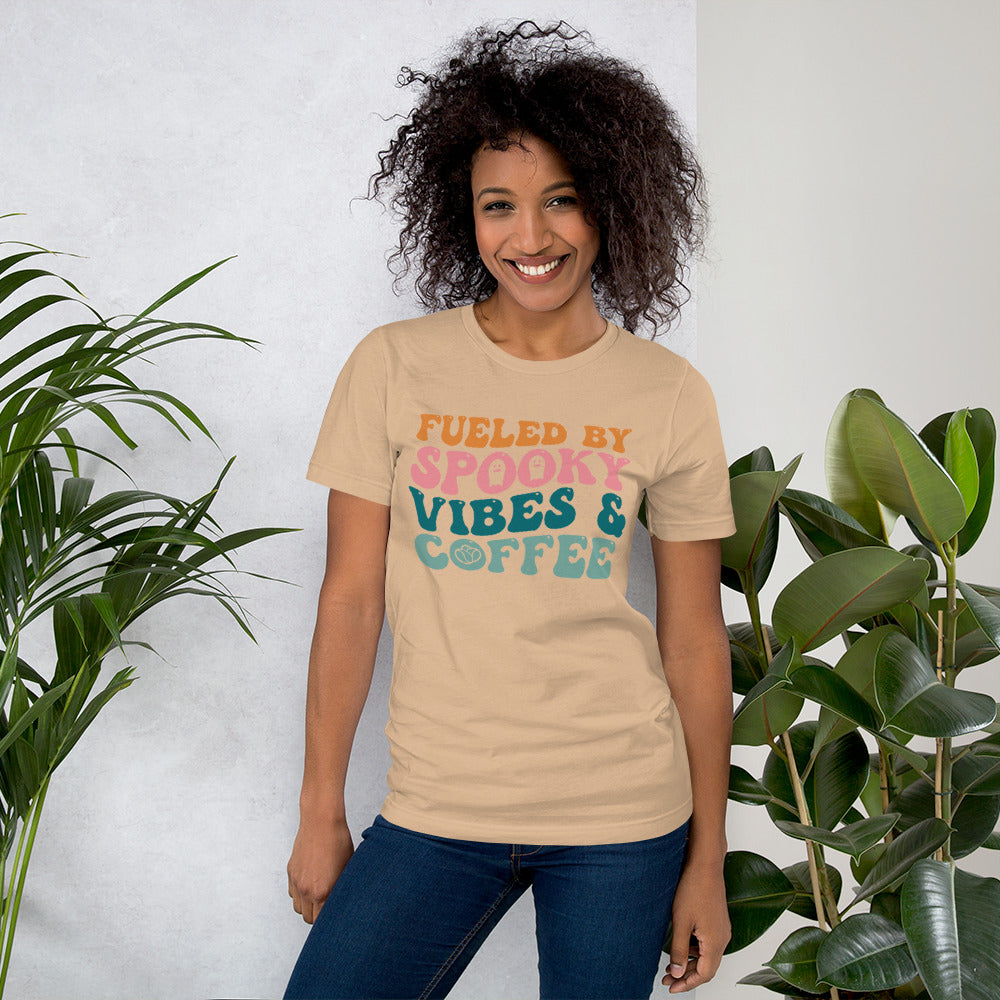 Fueled by Spooky Vibes & Coffee Unisex t-shirt