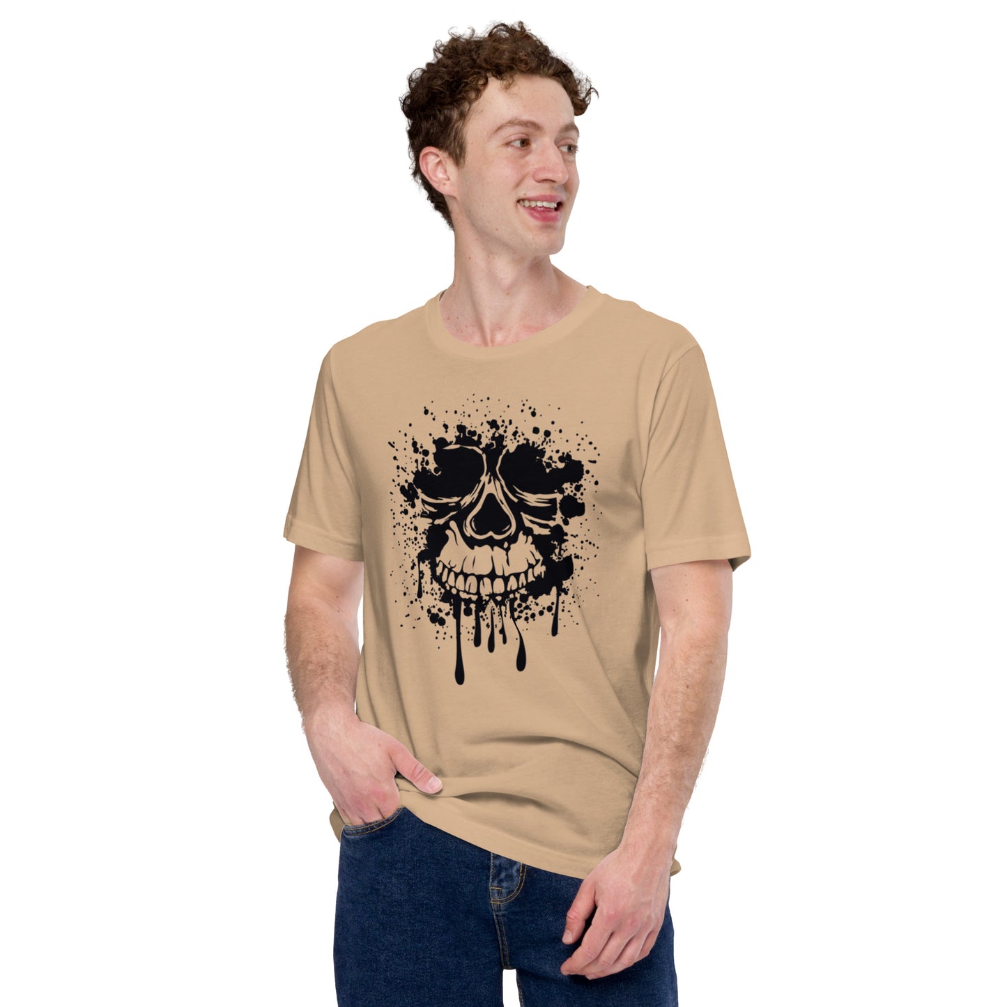 Splatter Skull Unisex t-shirt