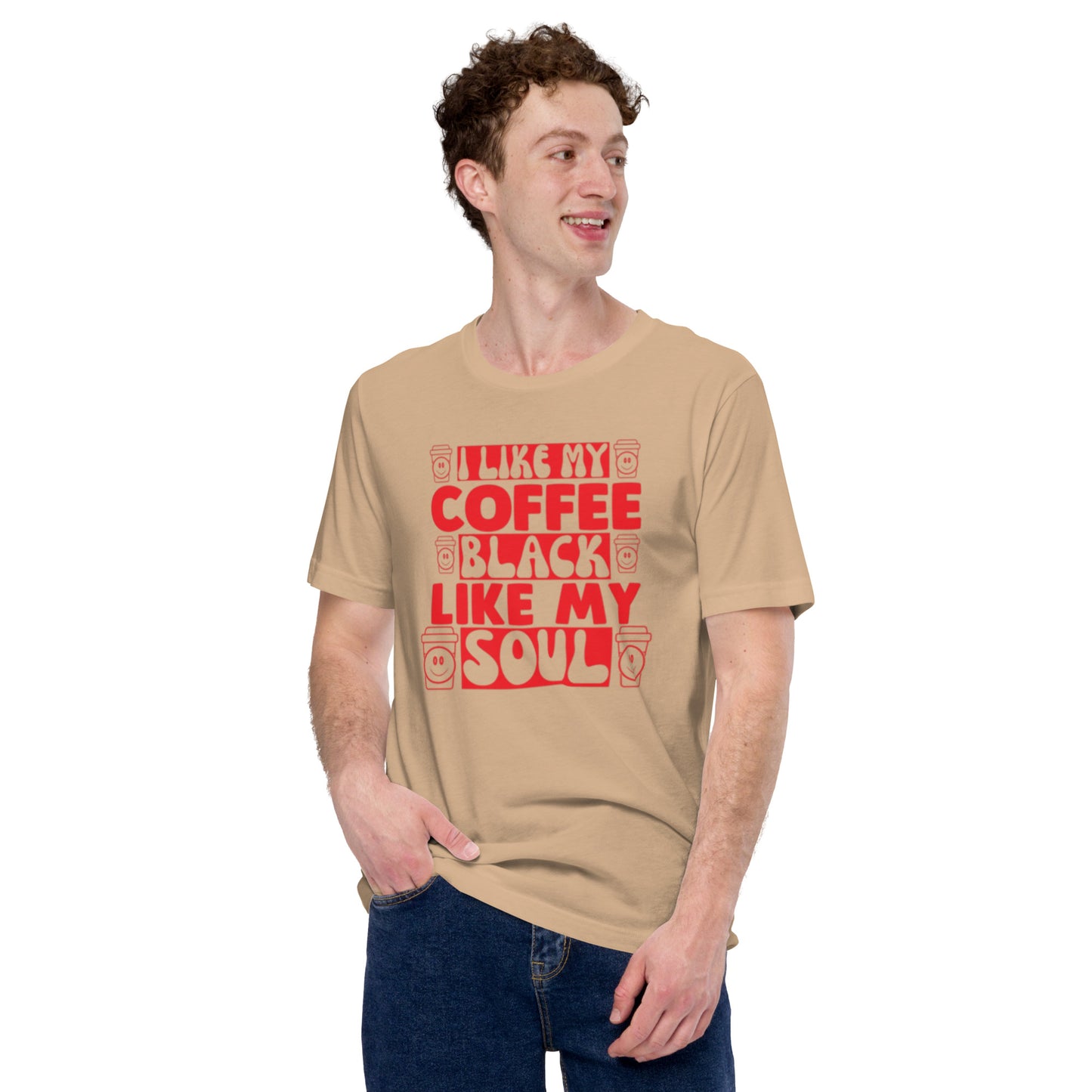 I Like My Coffee Black Like My Soul Unisex t-shirt
