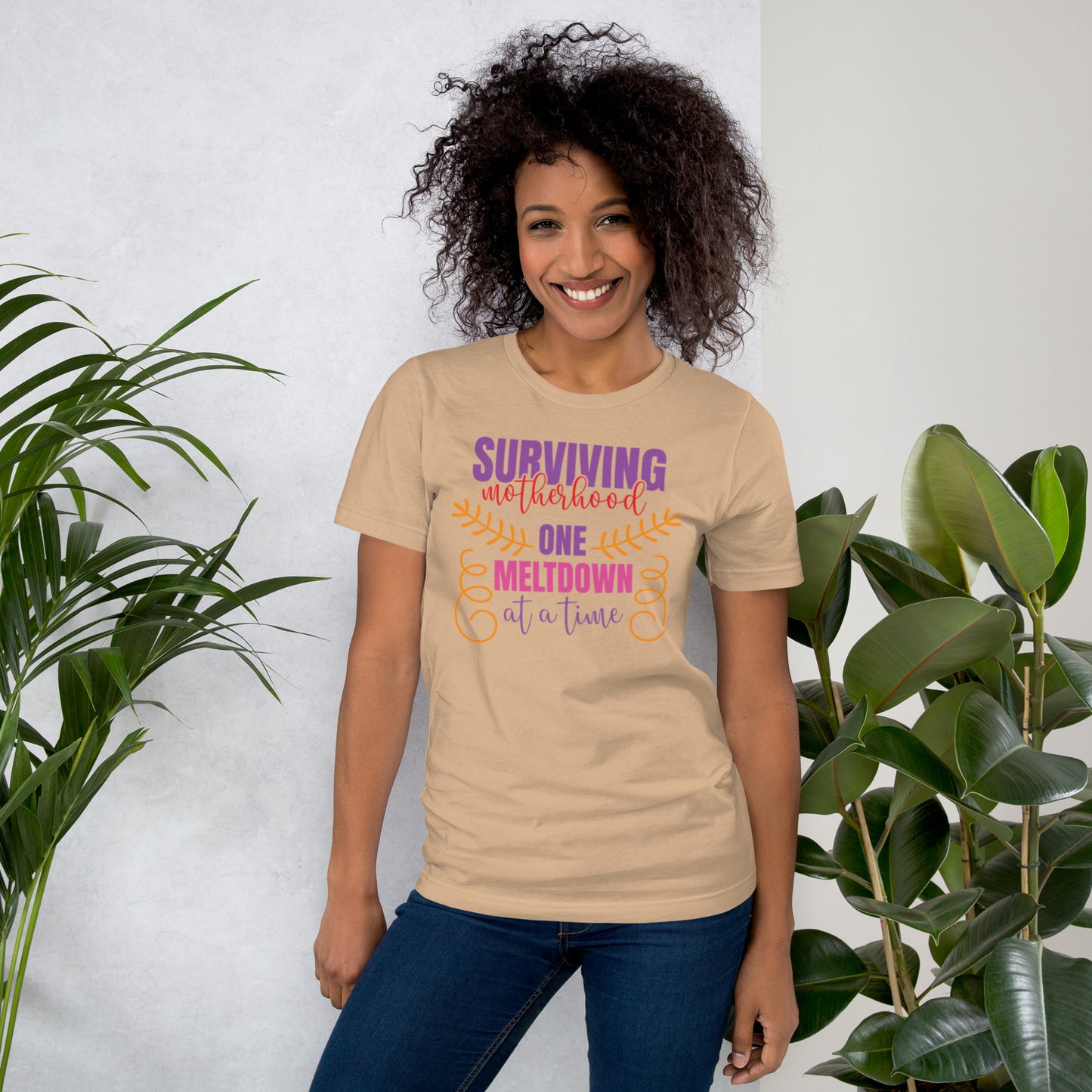 Surviving Motherhood One Meltdown At A Time Unisex t-shirt