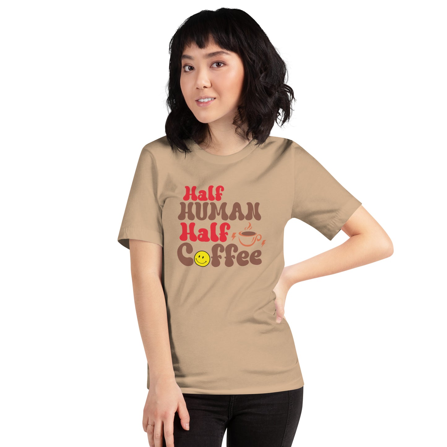 Half Human Half Coffee Unisex t-shirt