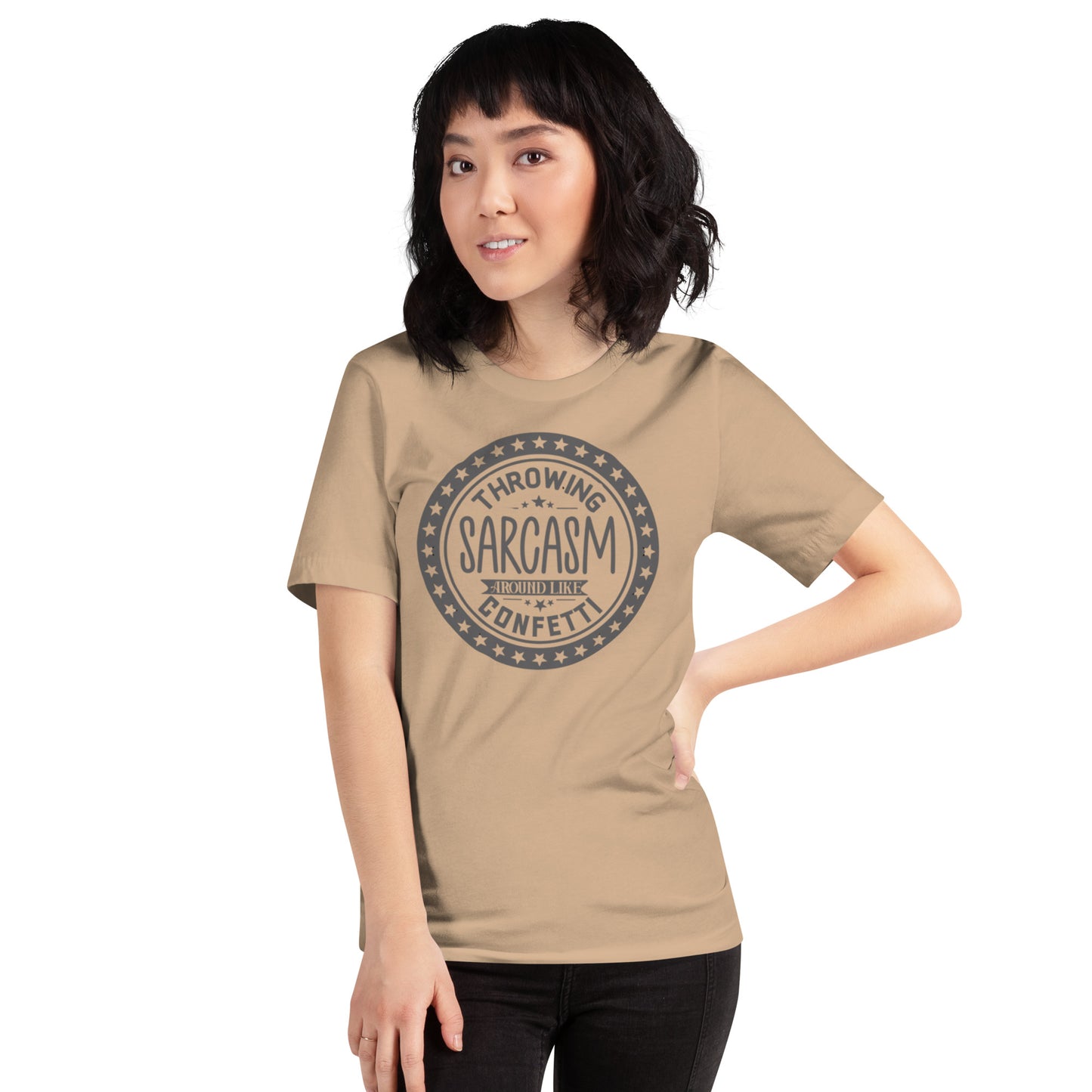 Throwing Sarcasm Around Like Confetti Unisex t-shirt
