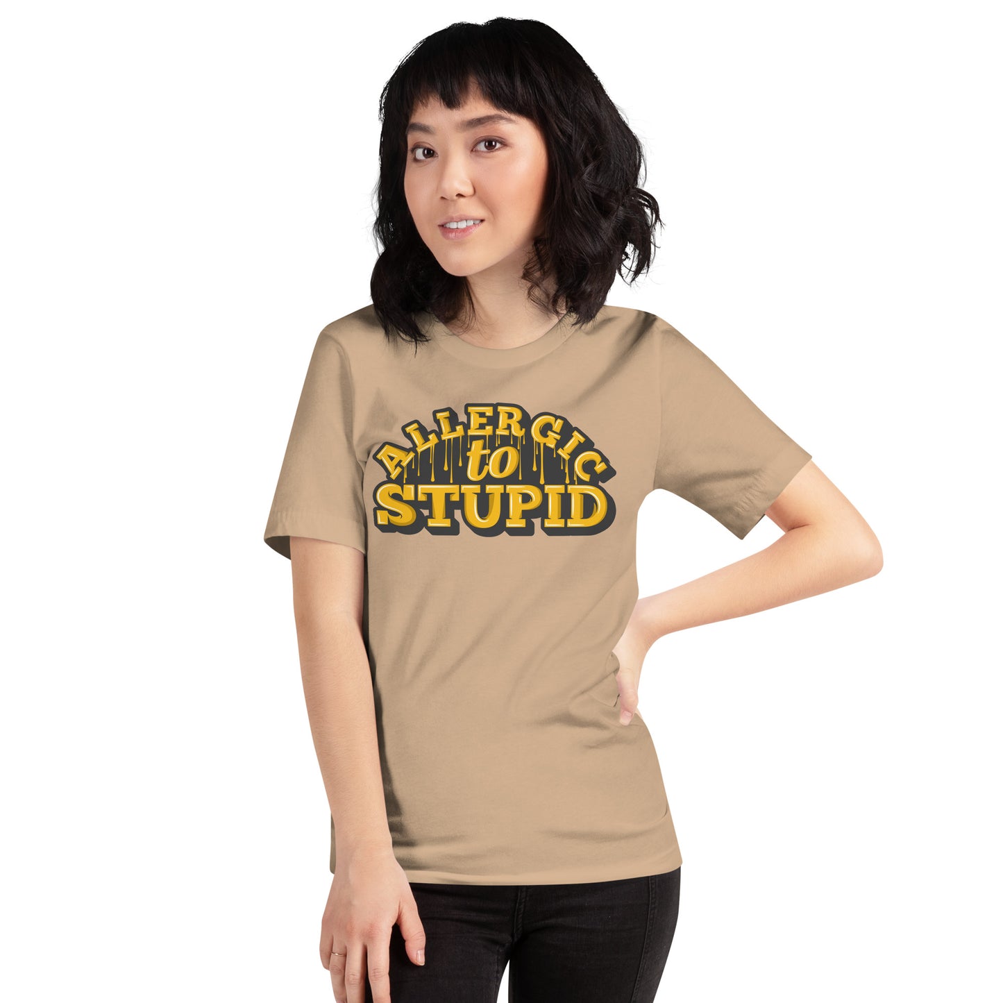 Allergic To Stupid Unisex t-shirt