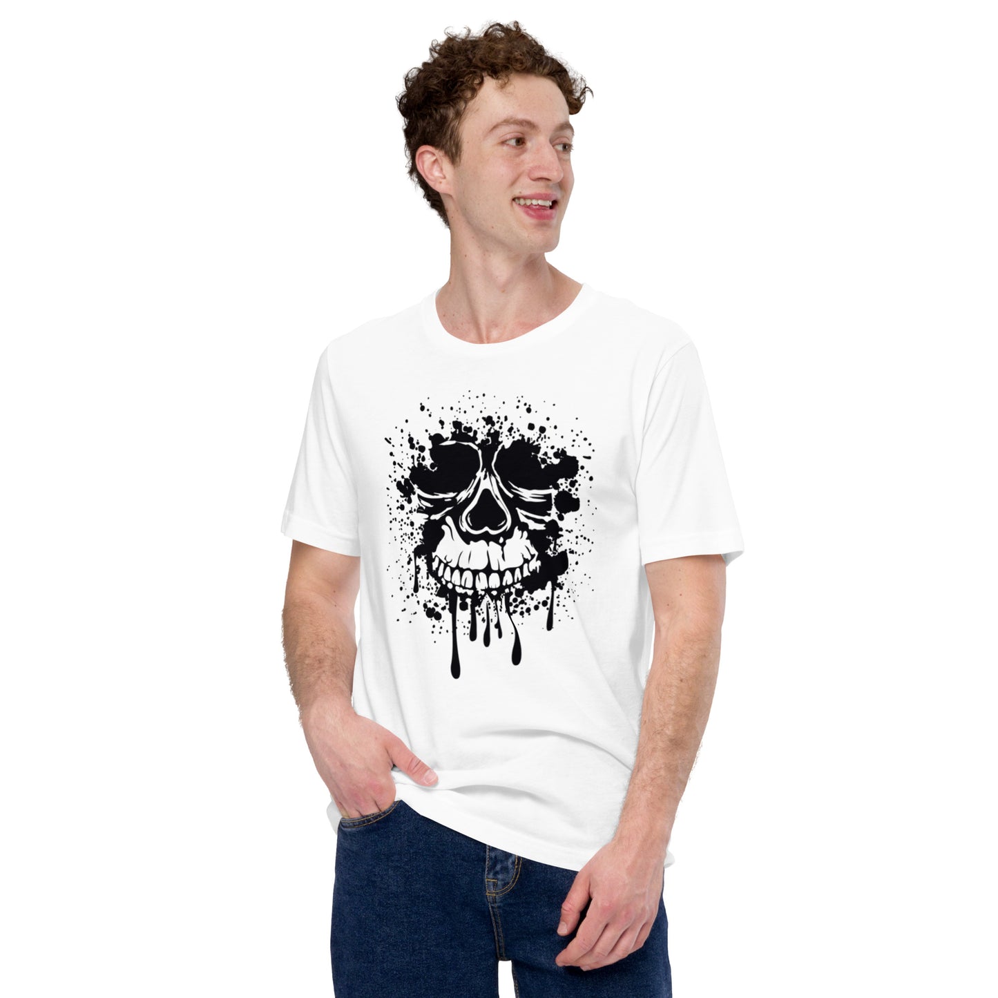 Splatter Skull Unisex t-shirt