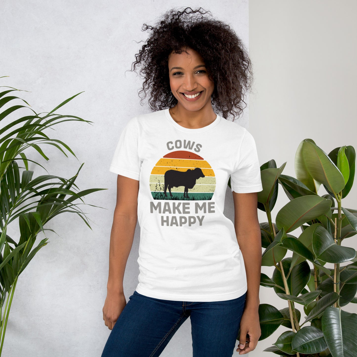 Cows Make Me Happy Unisex t-shirt