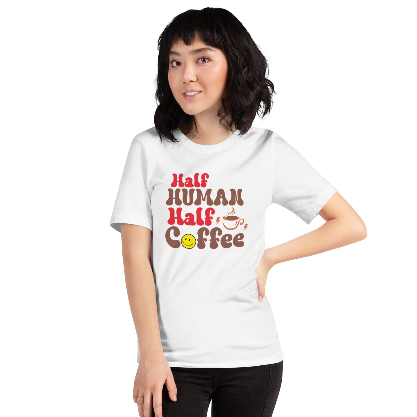 Half Human Half Coffee Unisex t-shirt
