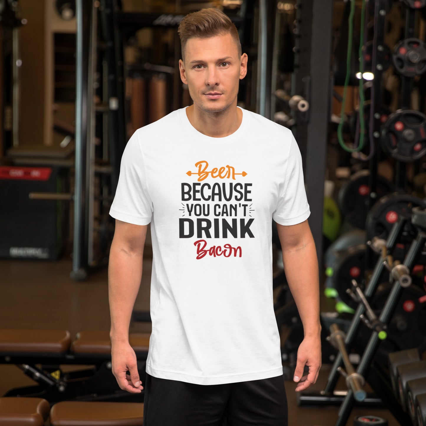 Beer Because You Can't Drink Bacon Unisex t-shirt