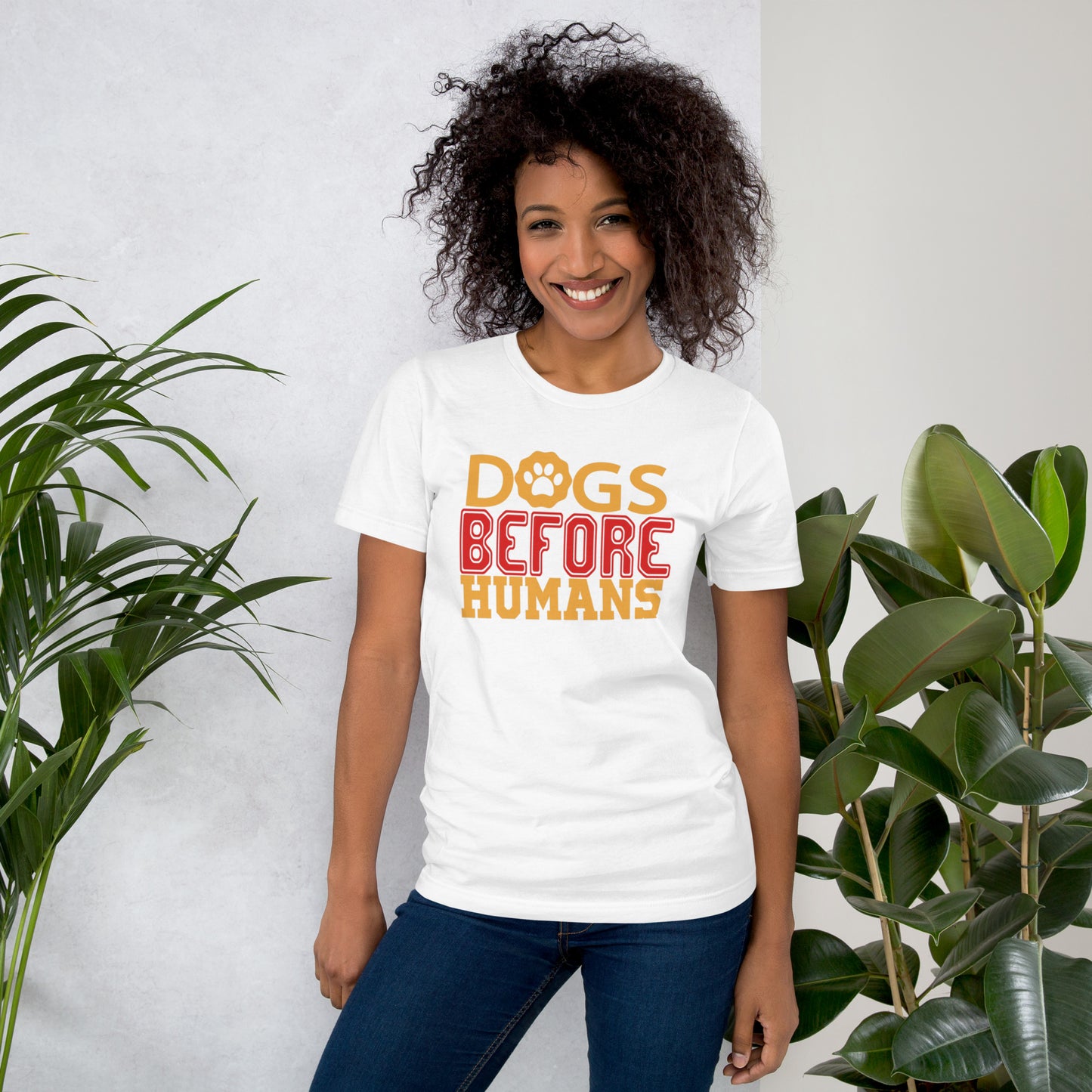 Dogs Before Humans Unisex t-shirt