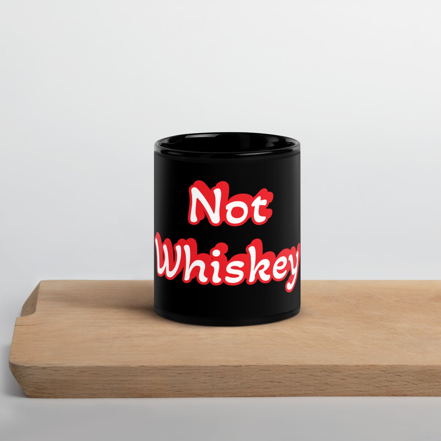 Not Whisket Red/White. Black Mug