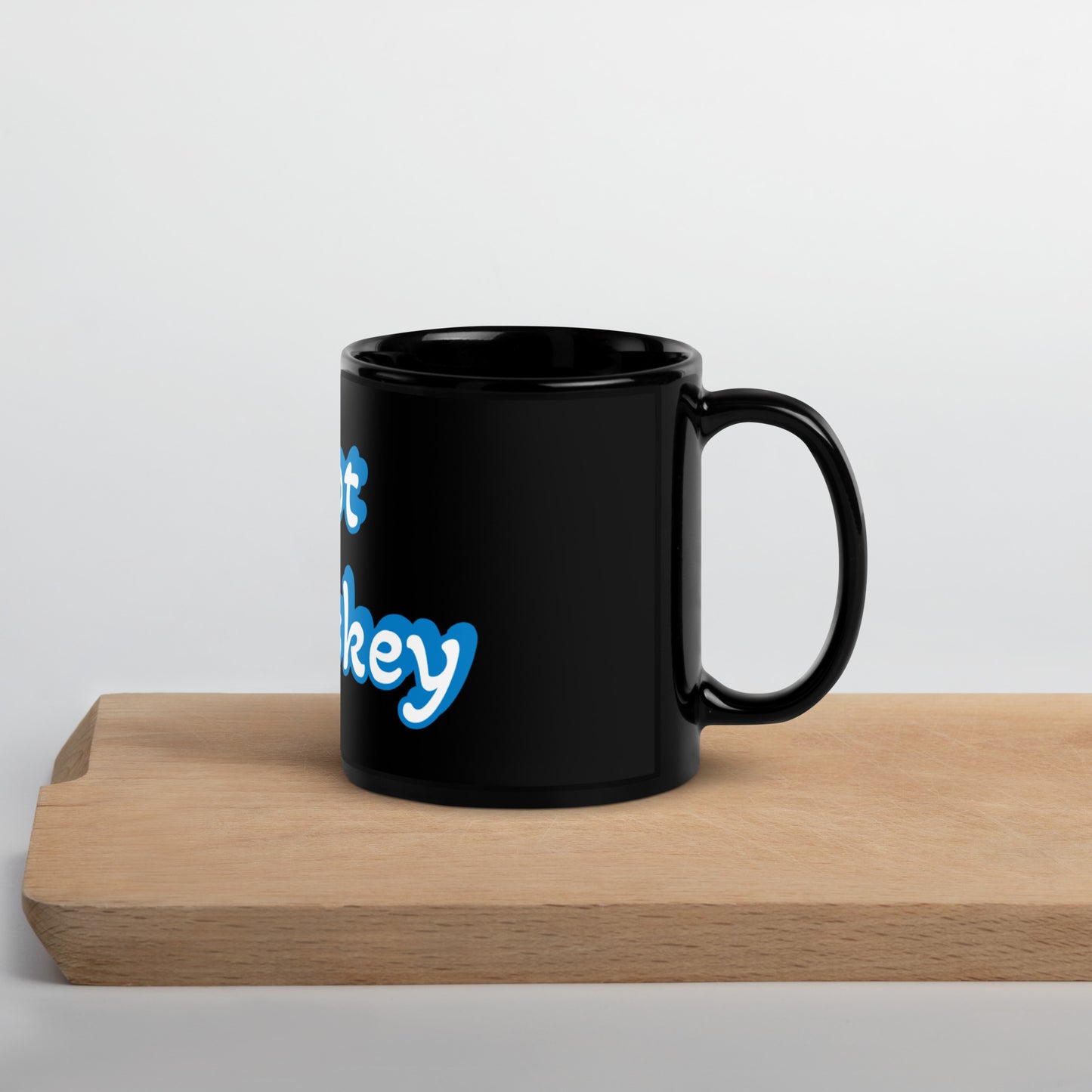 Not Whiskey Blue/White. Black Mug