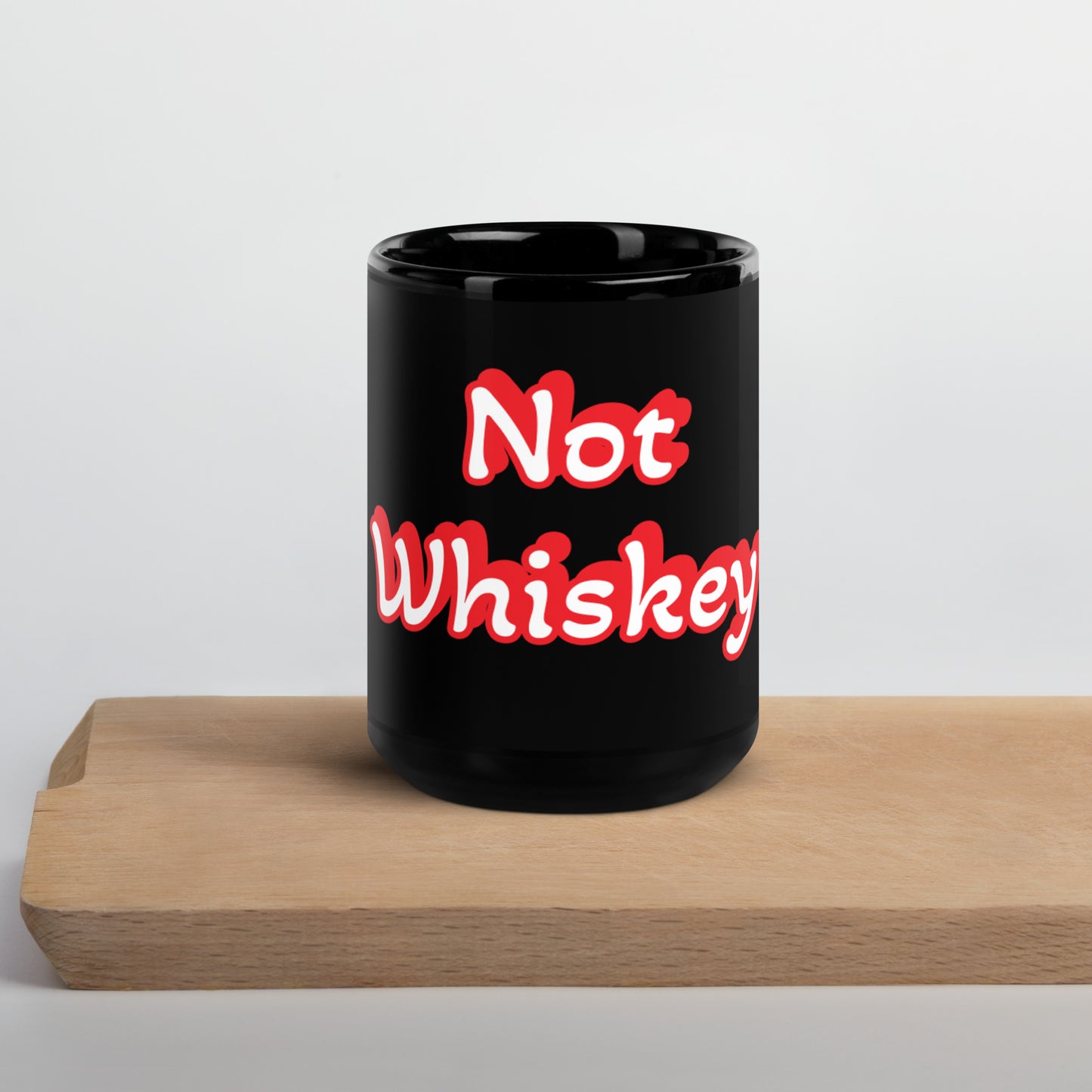 Not Whisket Red/White. Black Mug