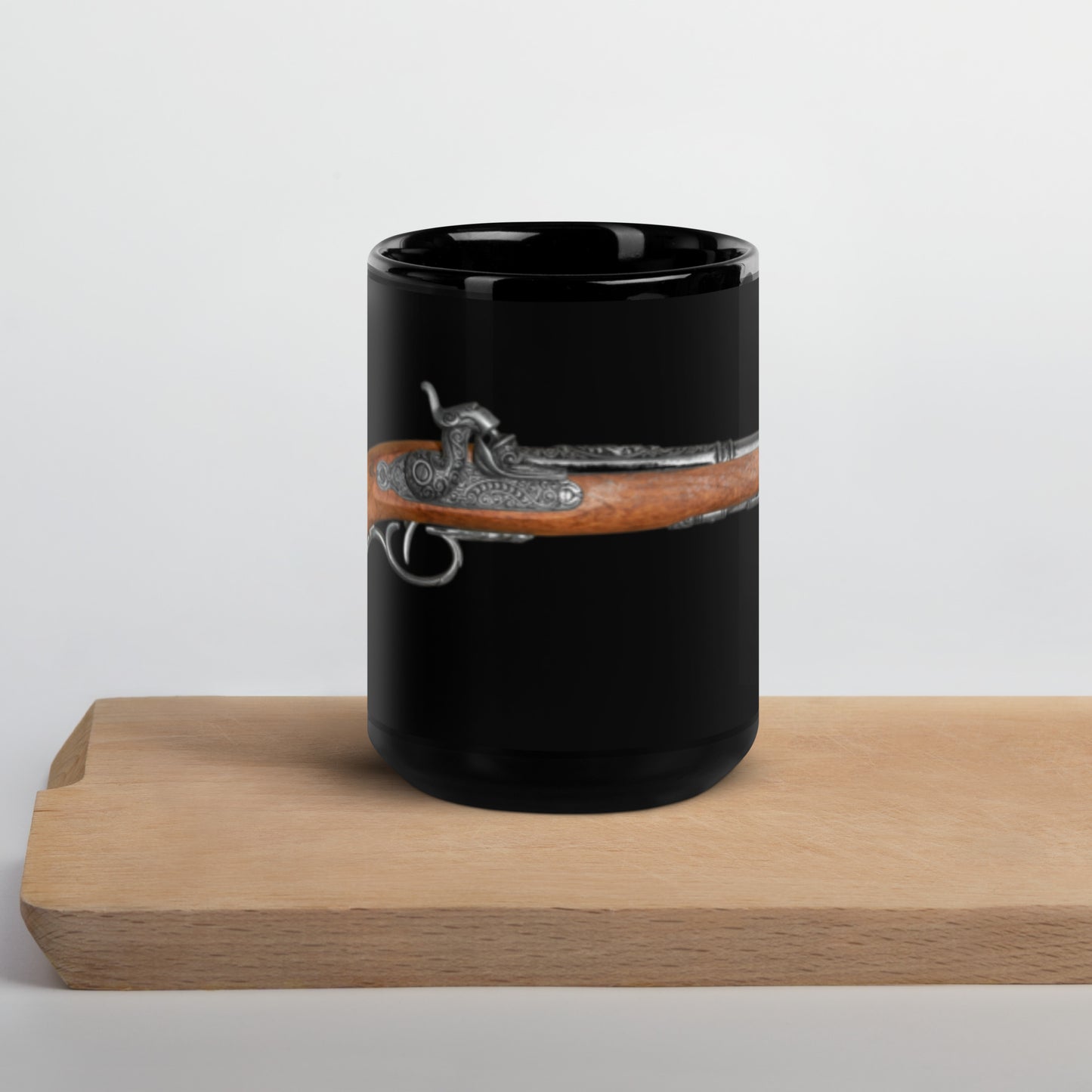 Cap & Ball Pistol Black Glossy Mug