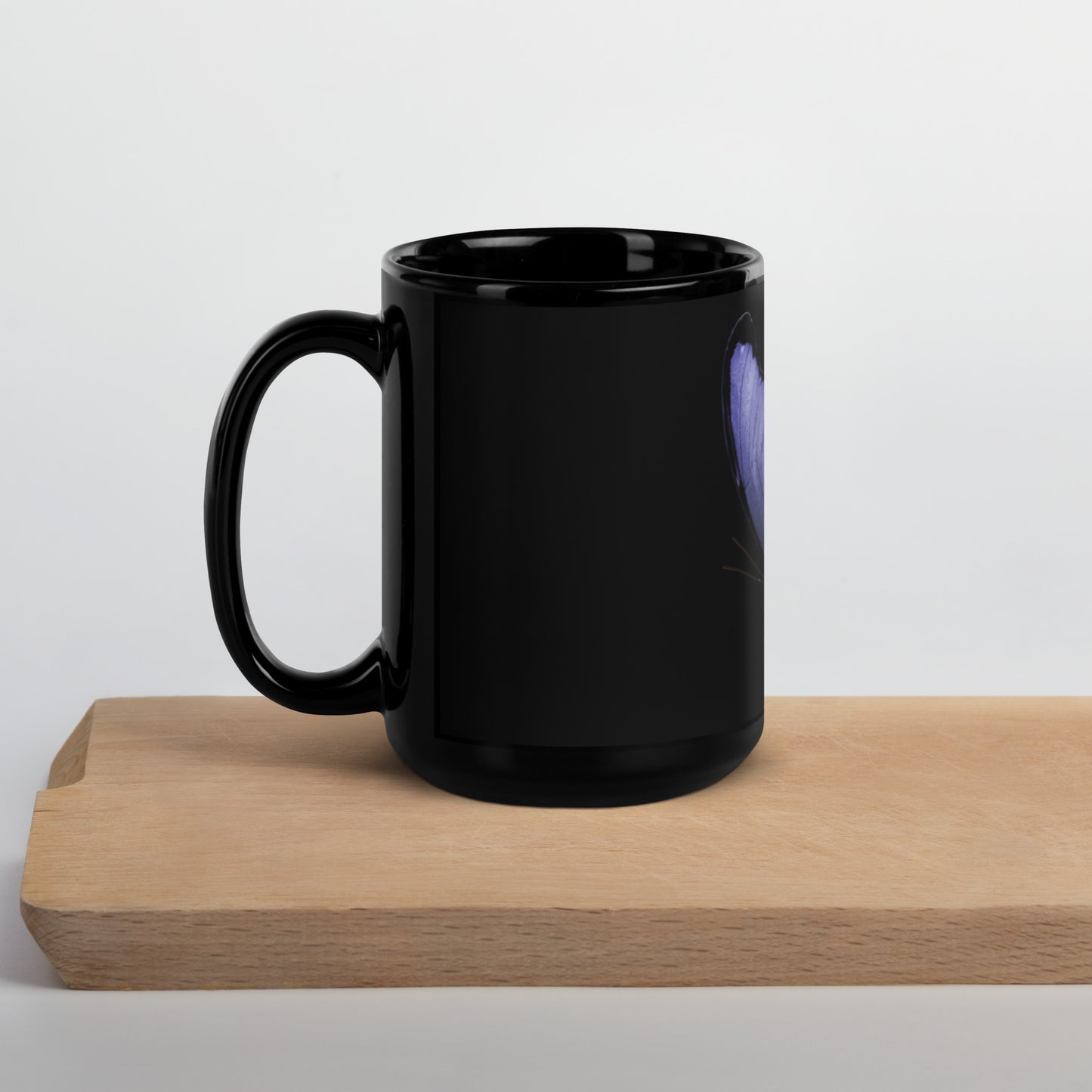 Butterfly (purple) Black Glossy Mug