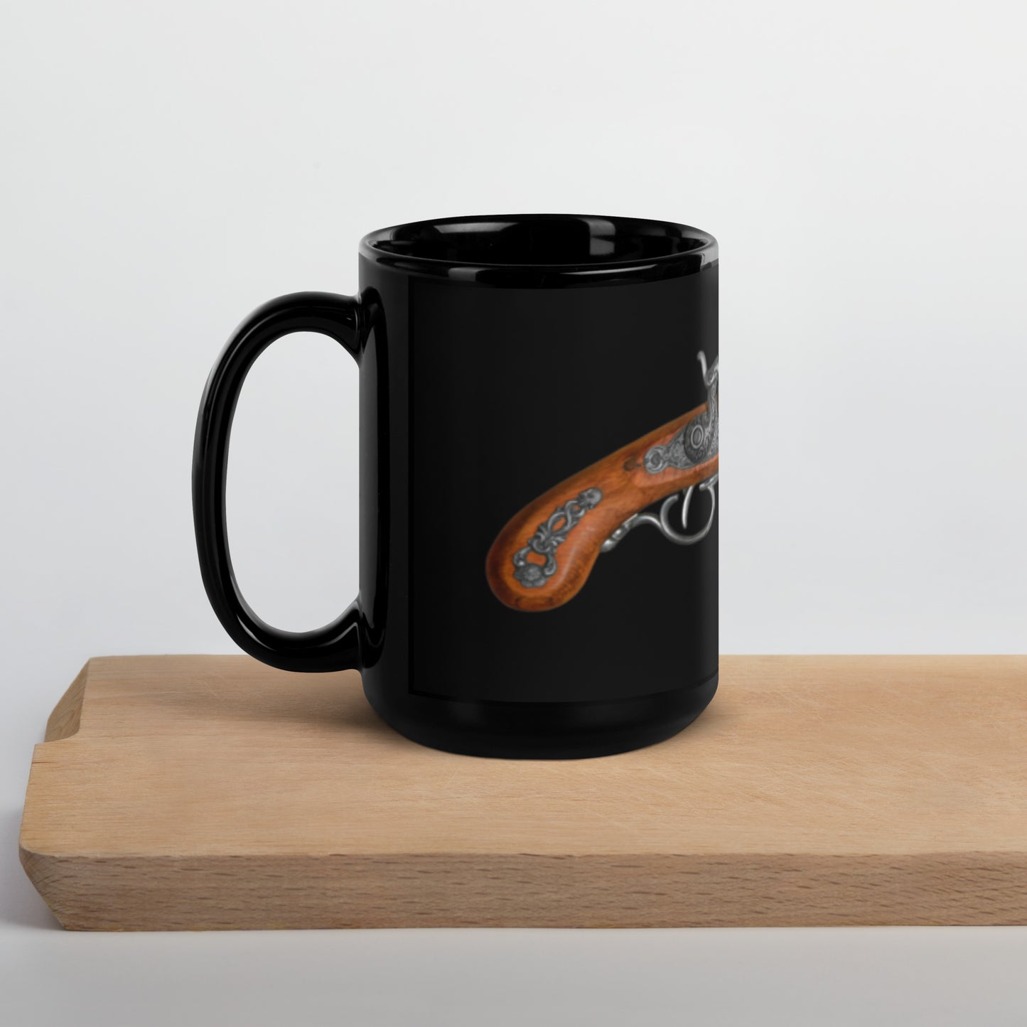 Cap & Ball Pistol Black Glossy Mug